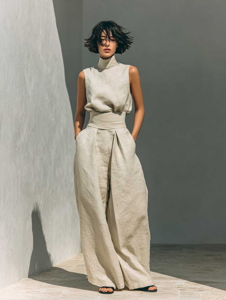MARIA | TANK TOP & WIDE-LEG TROUSERS SET