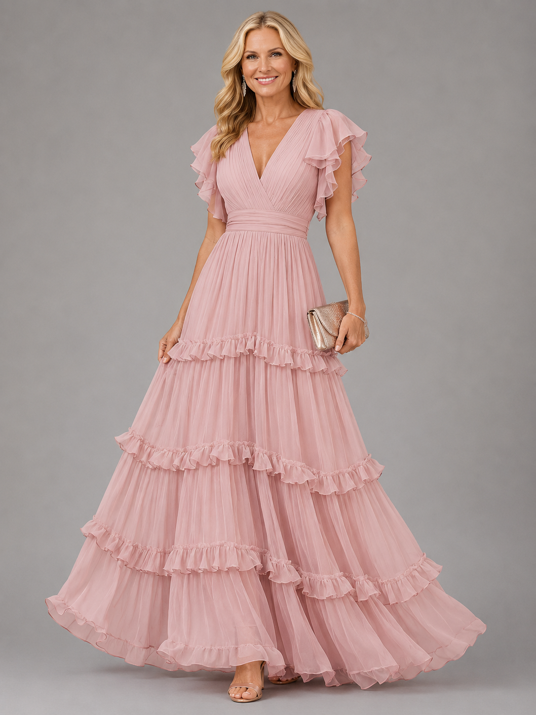 Zoe | Abito da Sposa Maxi Elegante Rosa Chiaro