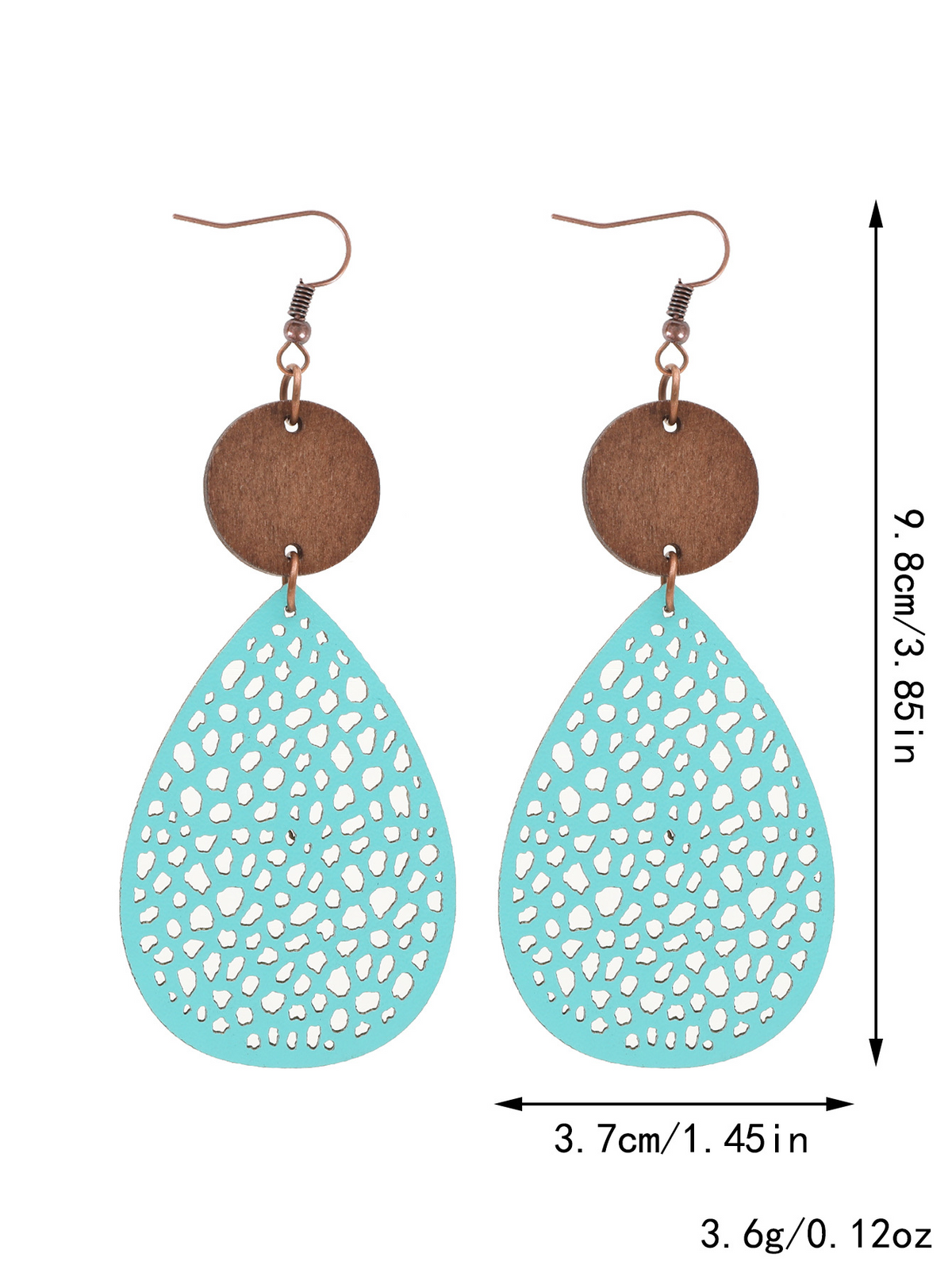 Eliana - Vintage Style Hollow-Out PU Leather Drop Earrings
