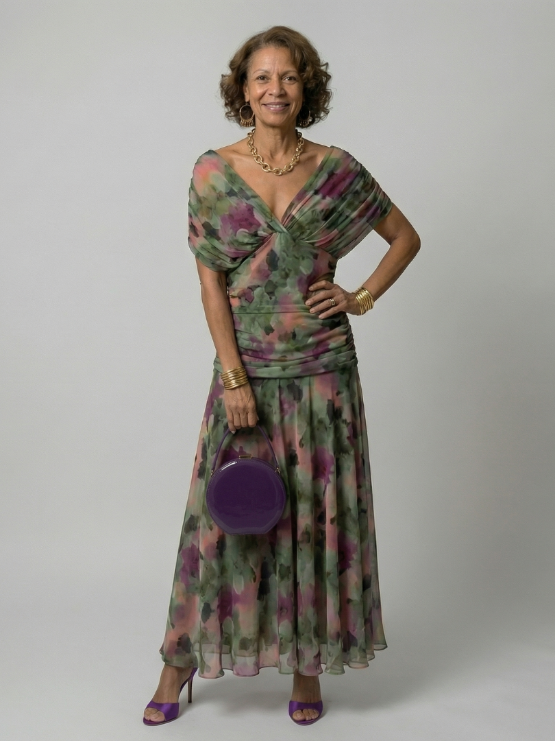 Calen | Abiti Midi Fluttuanti Off-Shoulder
