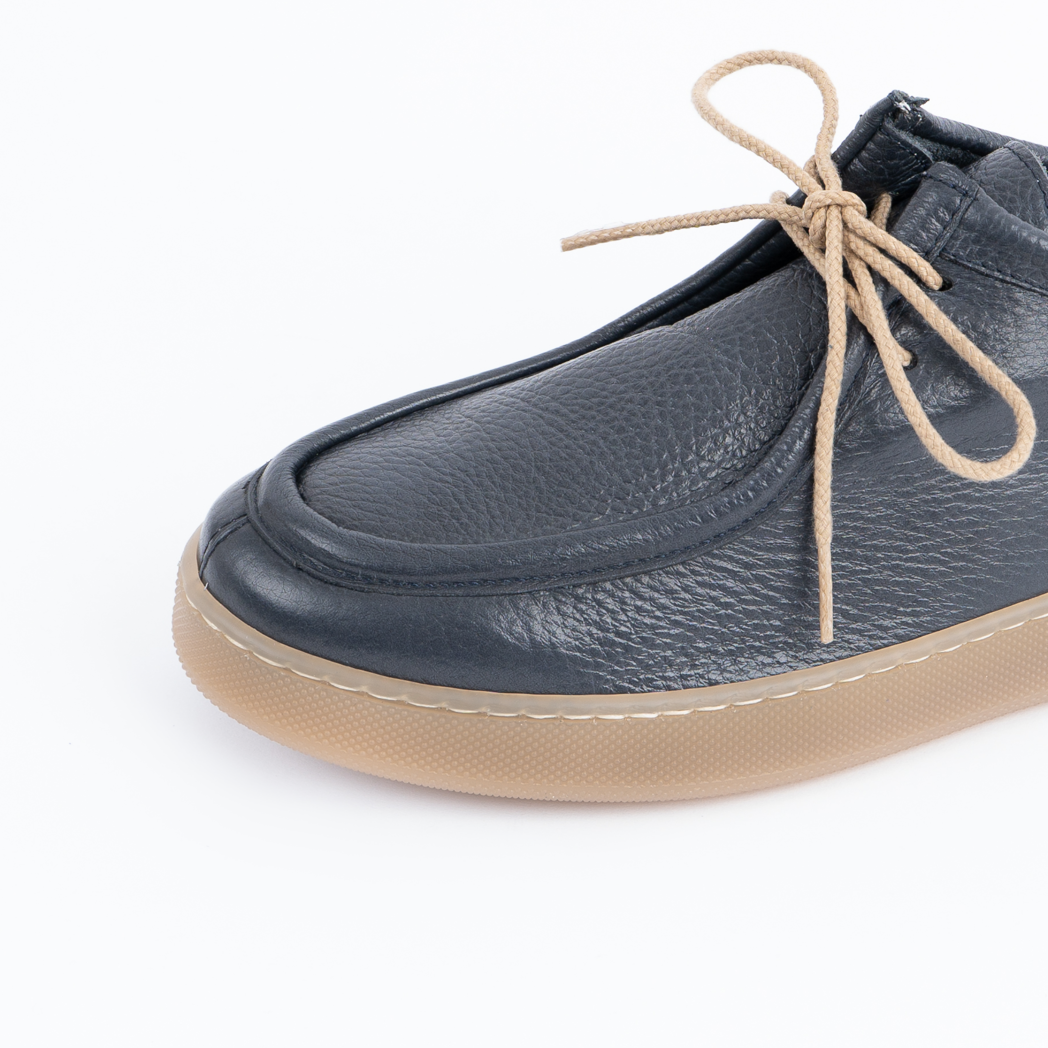 Frank Sneakers fondo ambra chiaro uomo in pelle bottolata