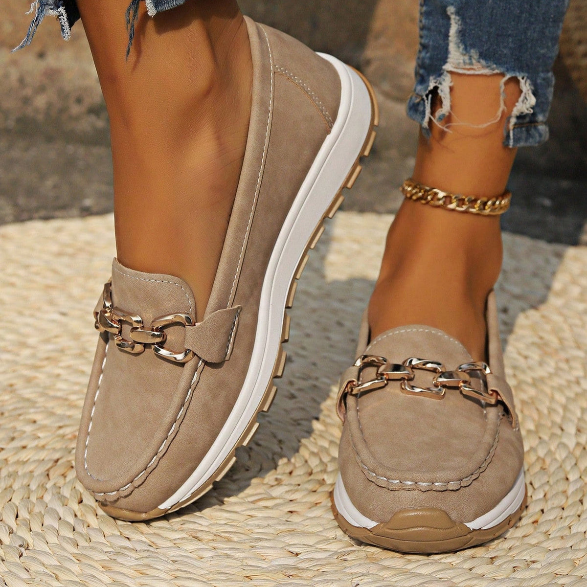 Ella - Orthopaedic Flat Buckle Loafers
