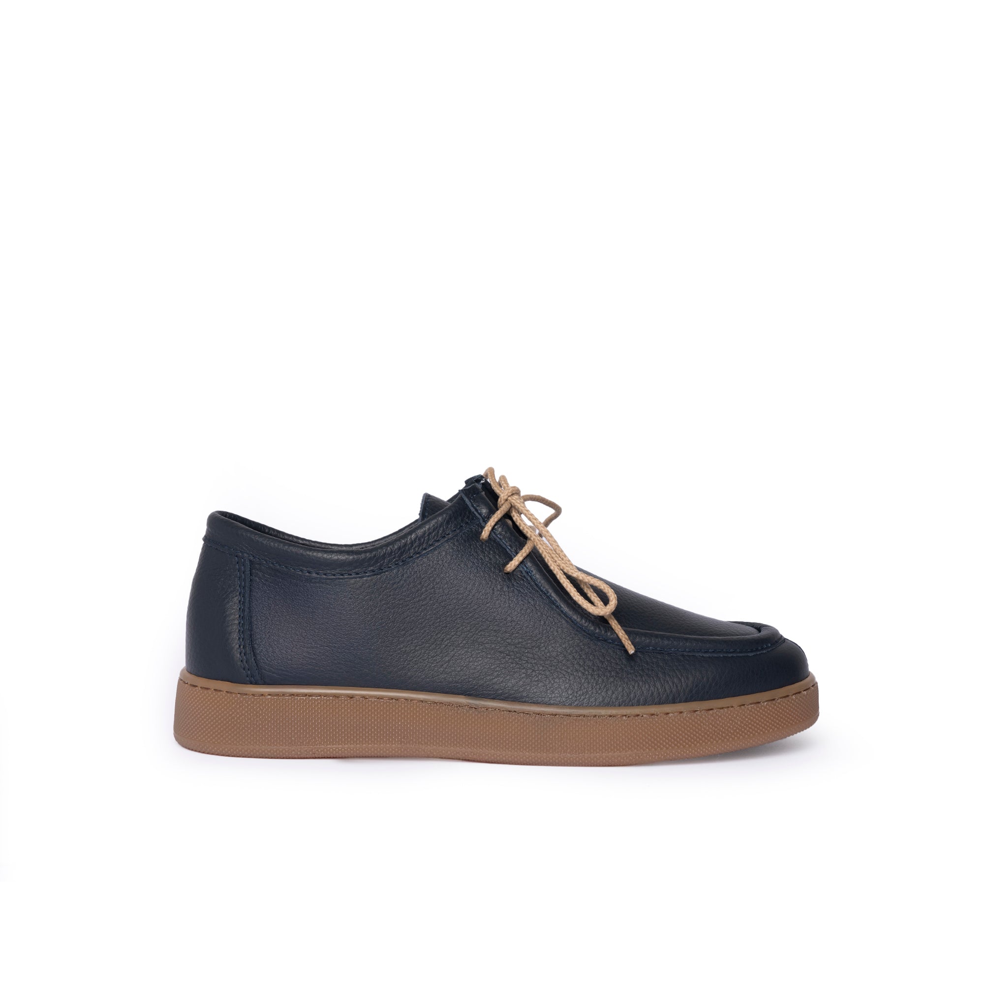 Frank Sneakers fondo ambra uomo in pelle bottolata