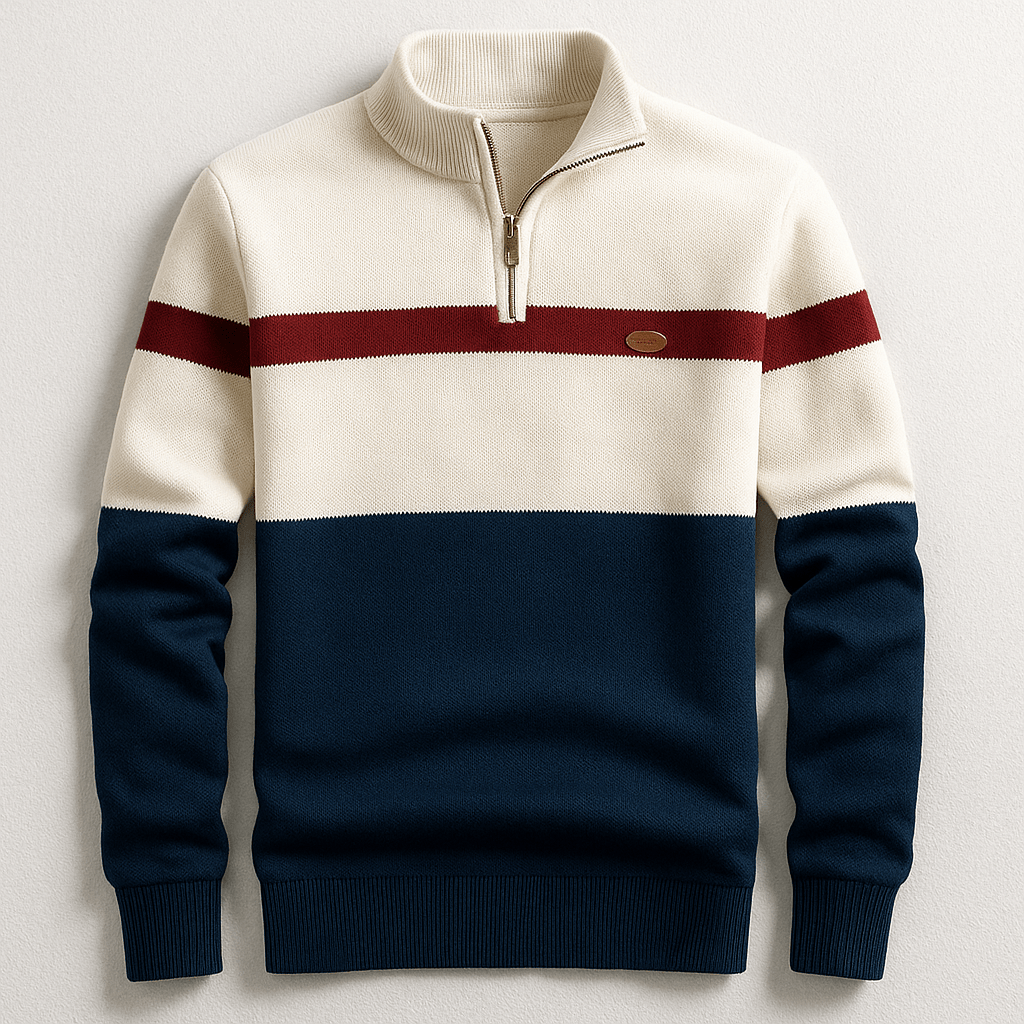 Lorenzo | Maglione a Mezza Zip Classico