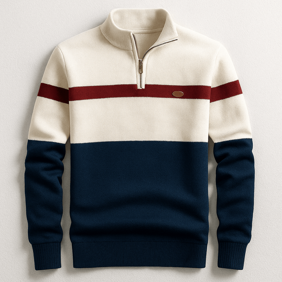 Lorenzo | Maglione a Mezza Zip Classico