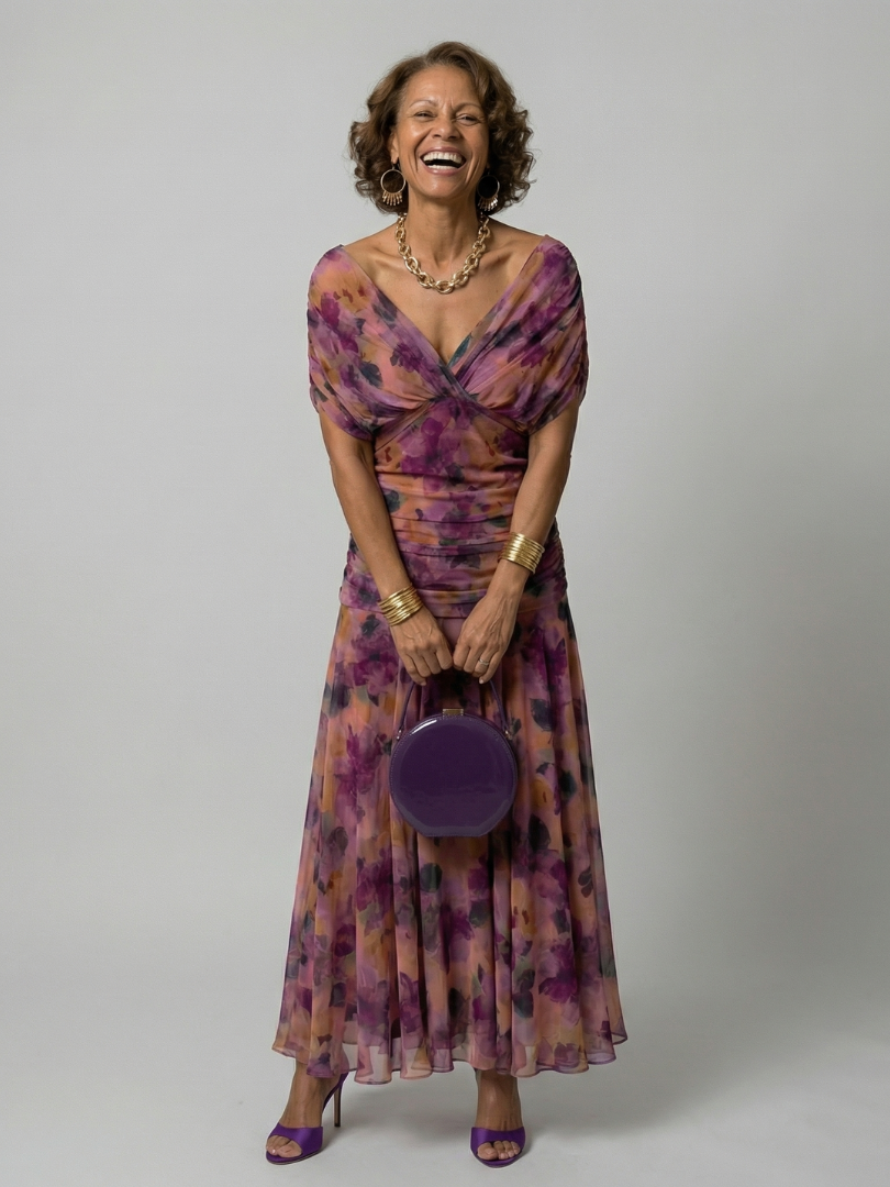 Calen | Abiti Midi Fluttuanti Off-Shoulder