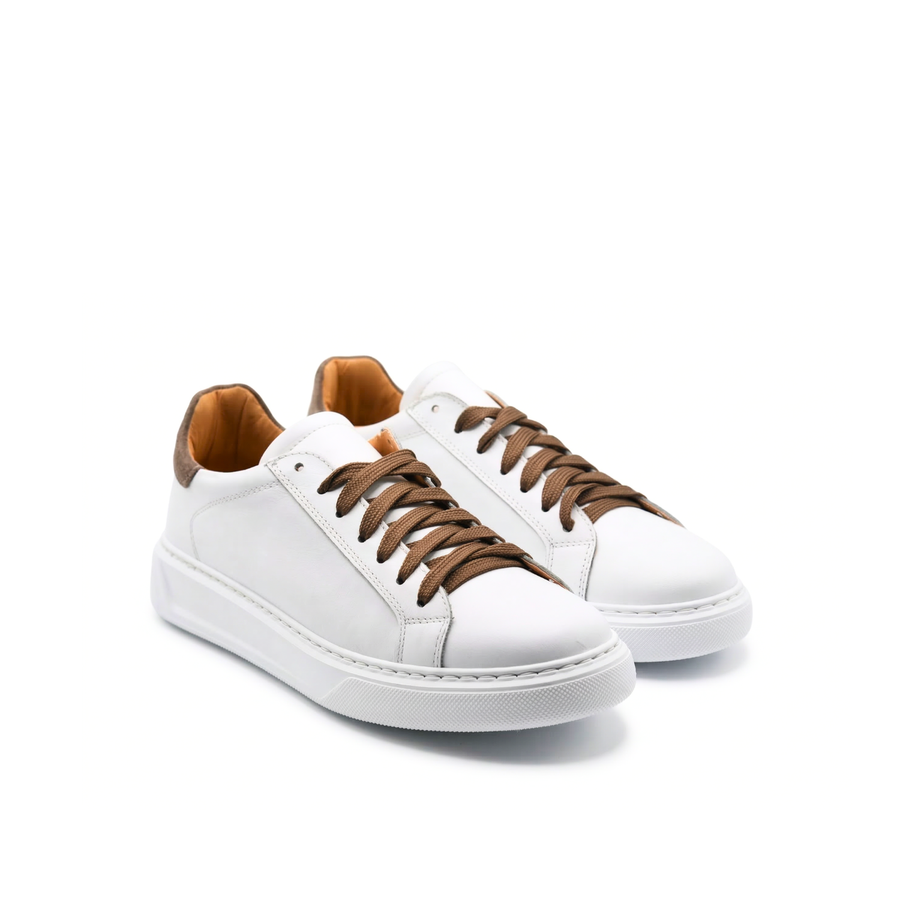 Airon Sneakers Uomo in pelle fondo bianco