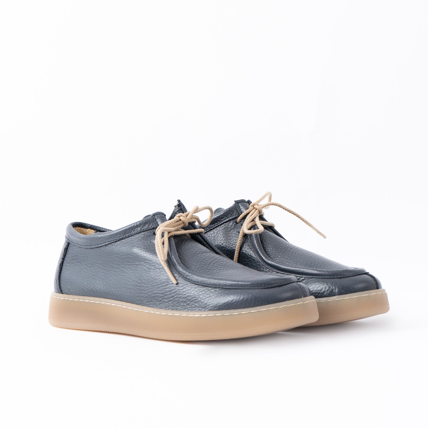 Frank Sneakers fondo ambra chiaro uomo in pelle bottolata