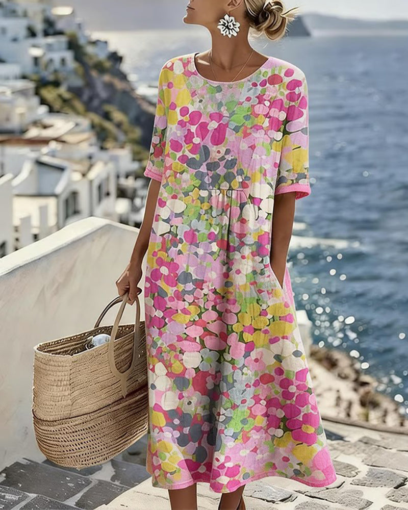 Adriana™ | Elegante Abito Midi Floreale Estivo