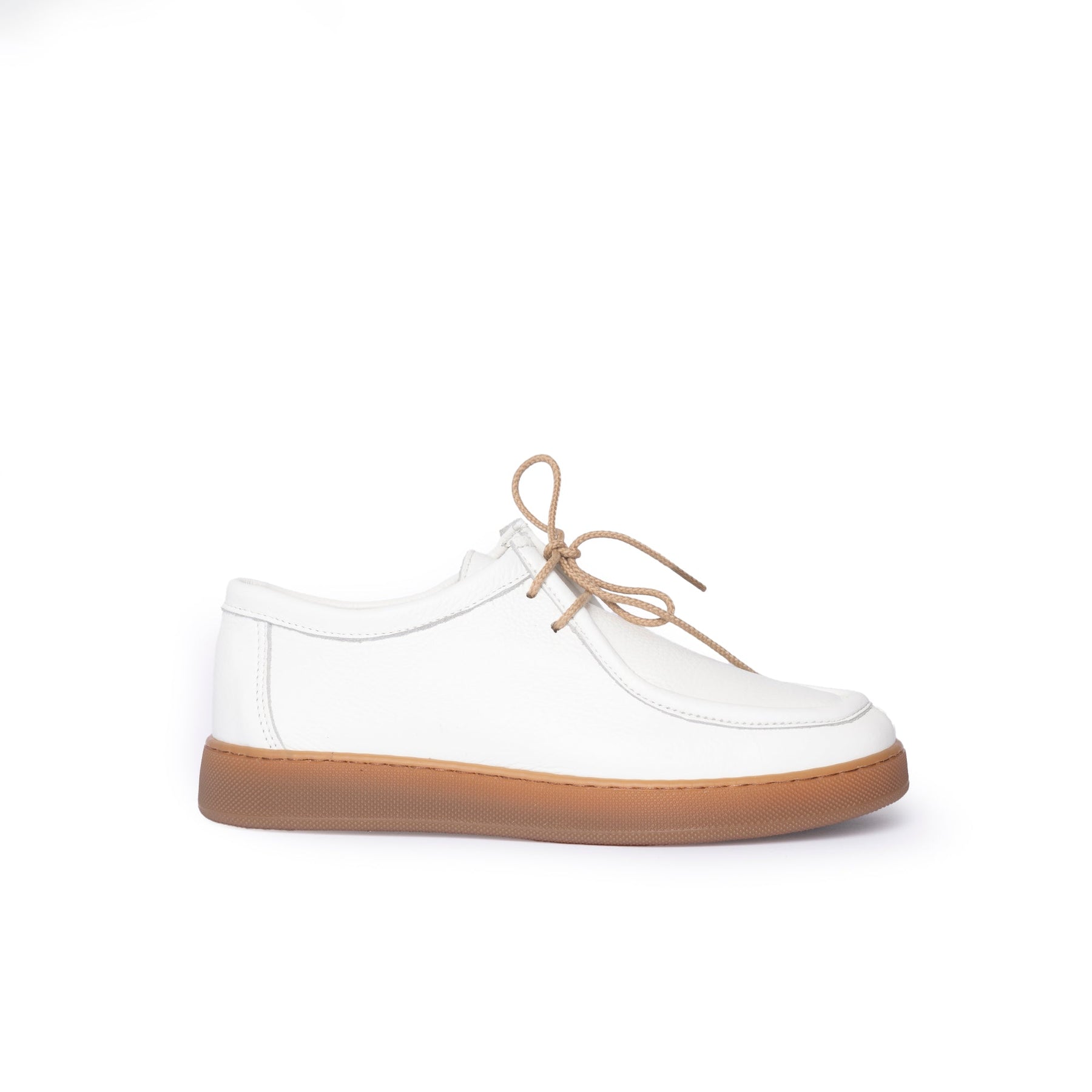 Frank Sneakers fondo ambra uomo in pelle bottolata