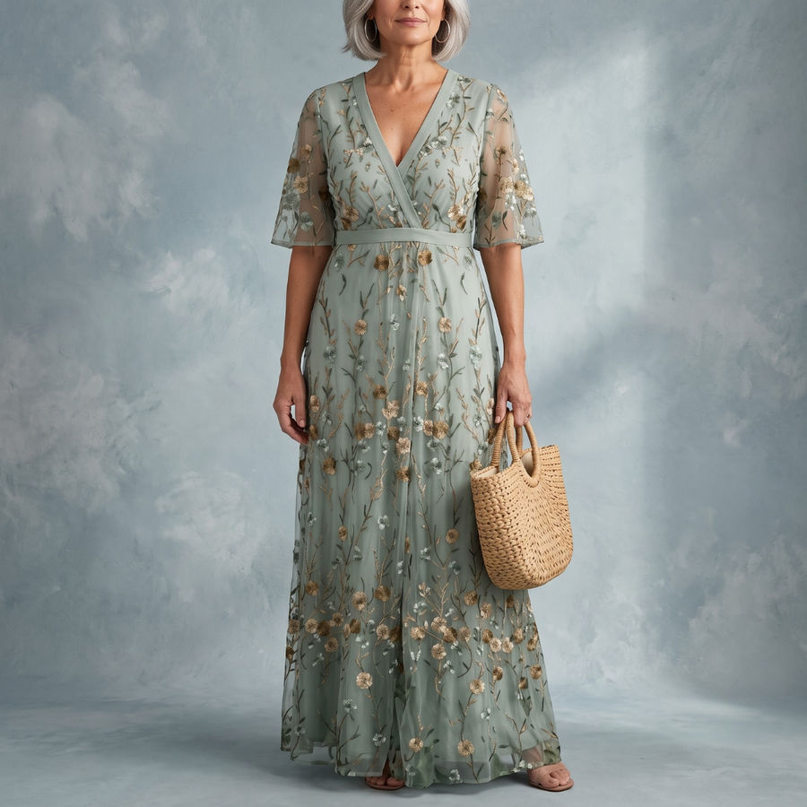 Selora - Abito Maxi Flow con Scollo Halter