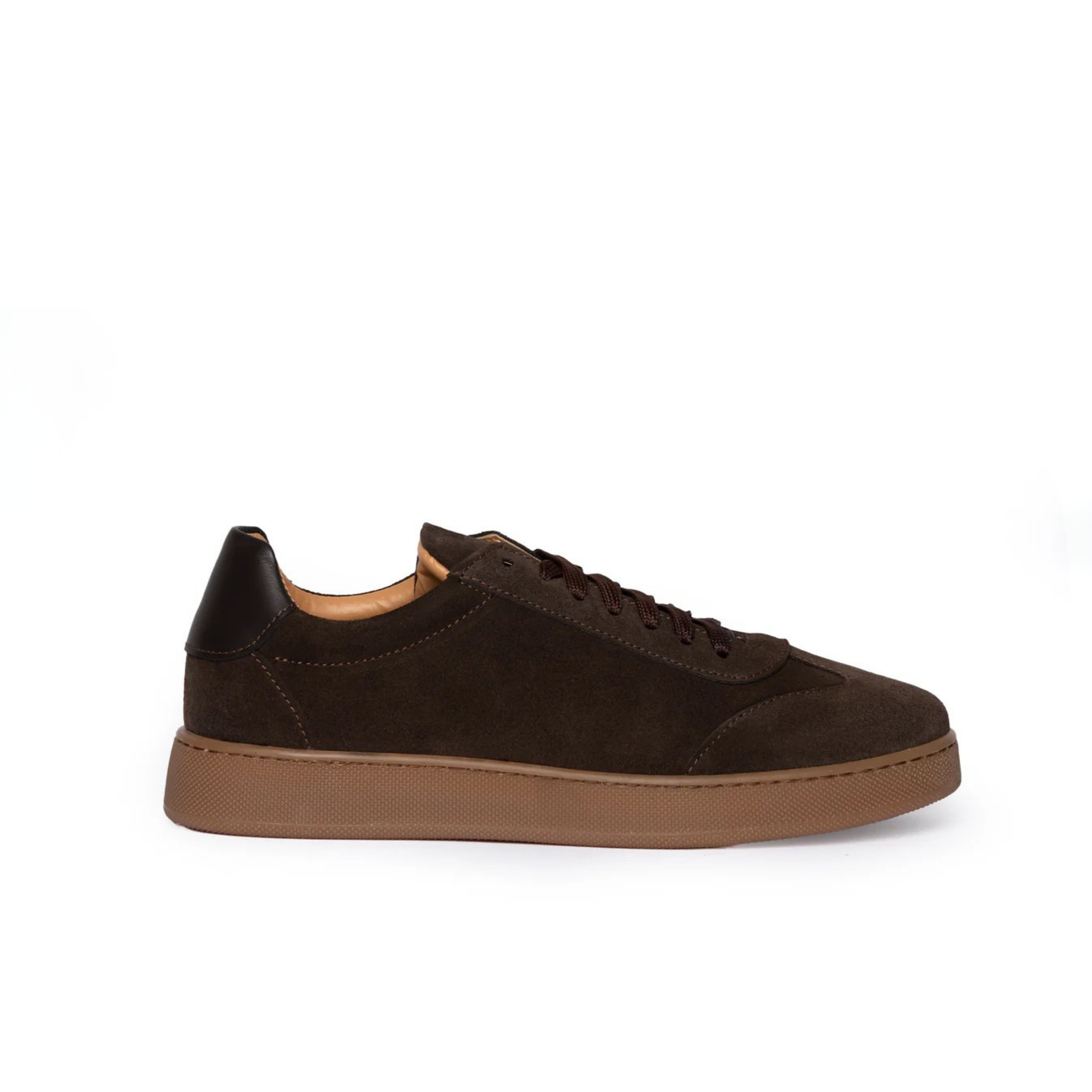 Fusion sneakers basse uomo in morbido camoscio