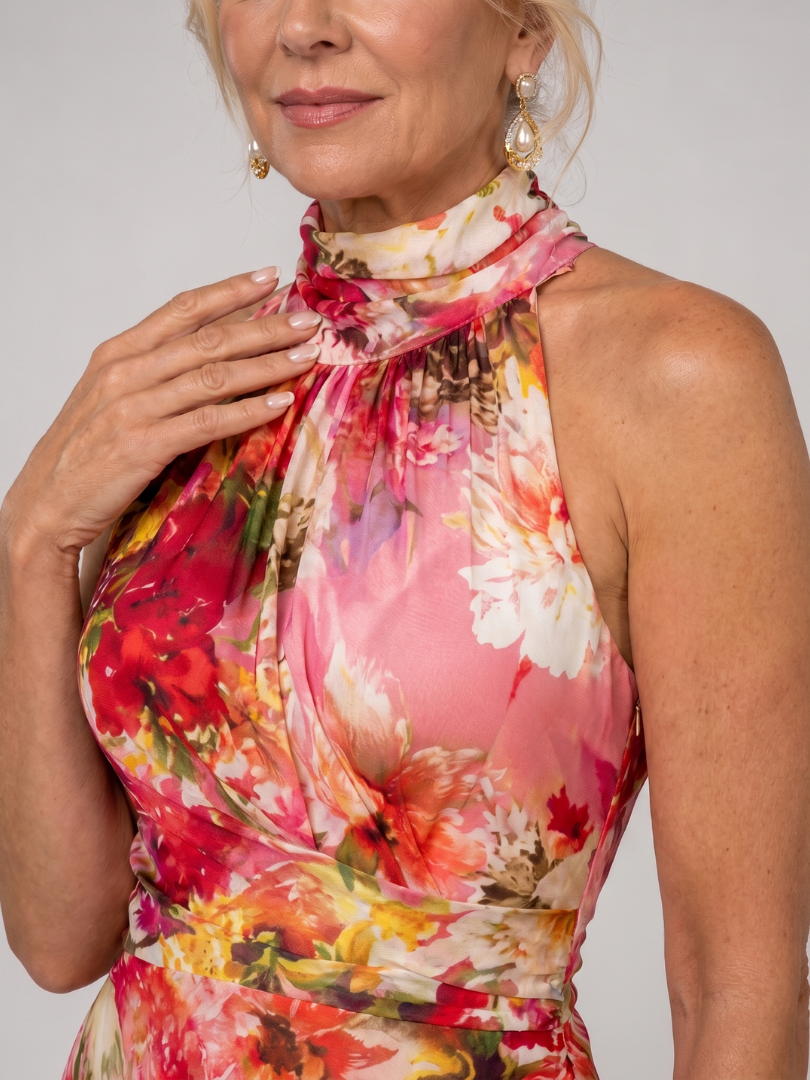 Elisabetta | Abito Maxi con Stampa Floreale