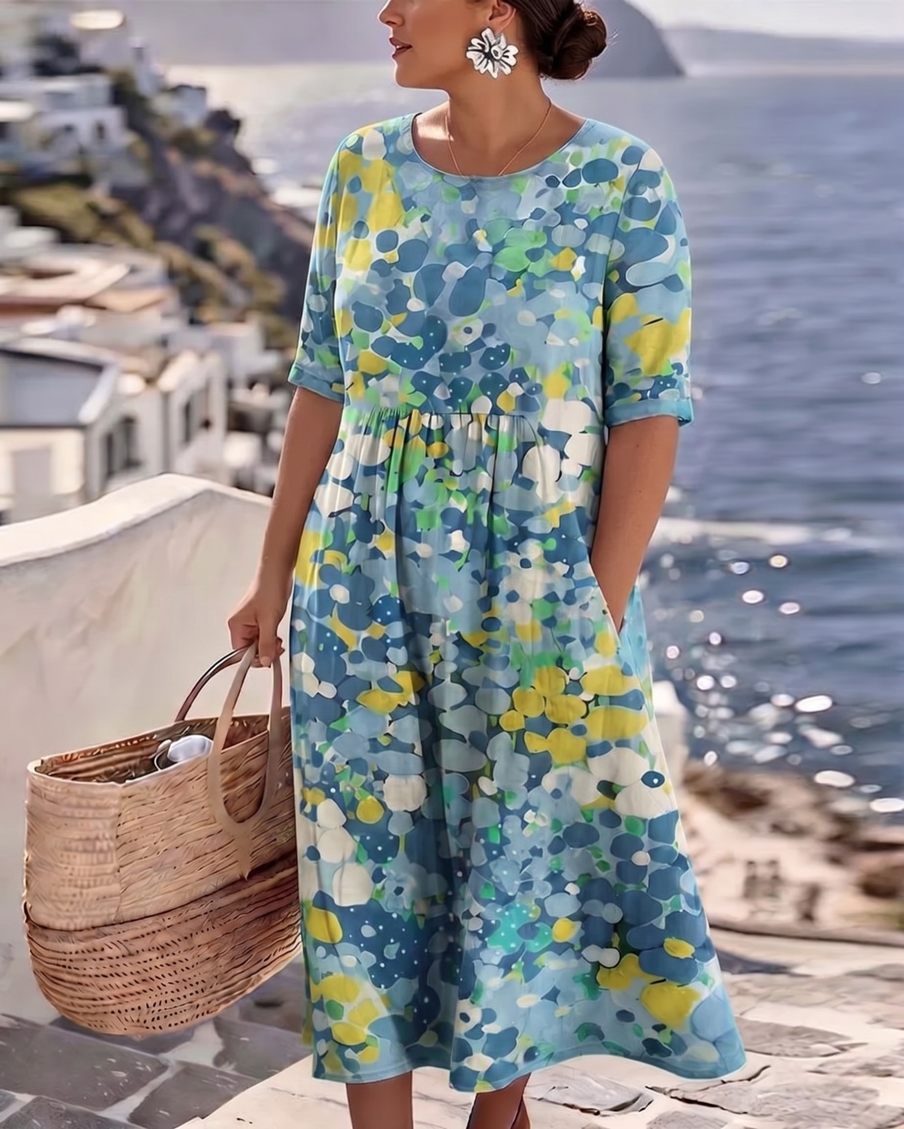Adriana™ | Elegante Abito Midi Floreale Estivo