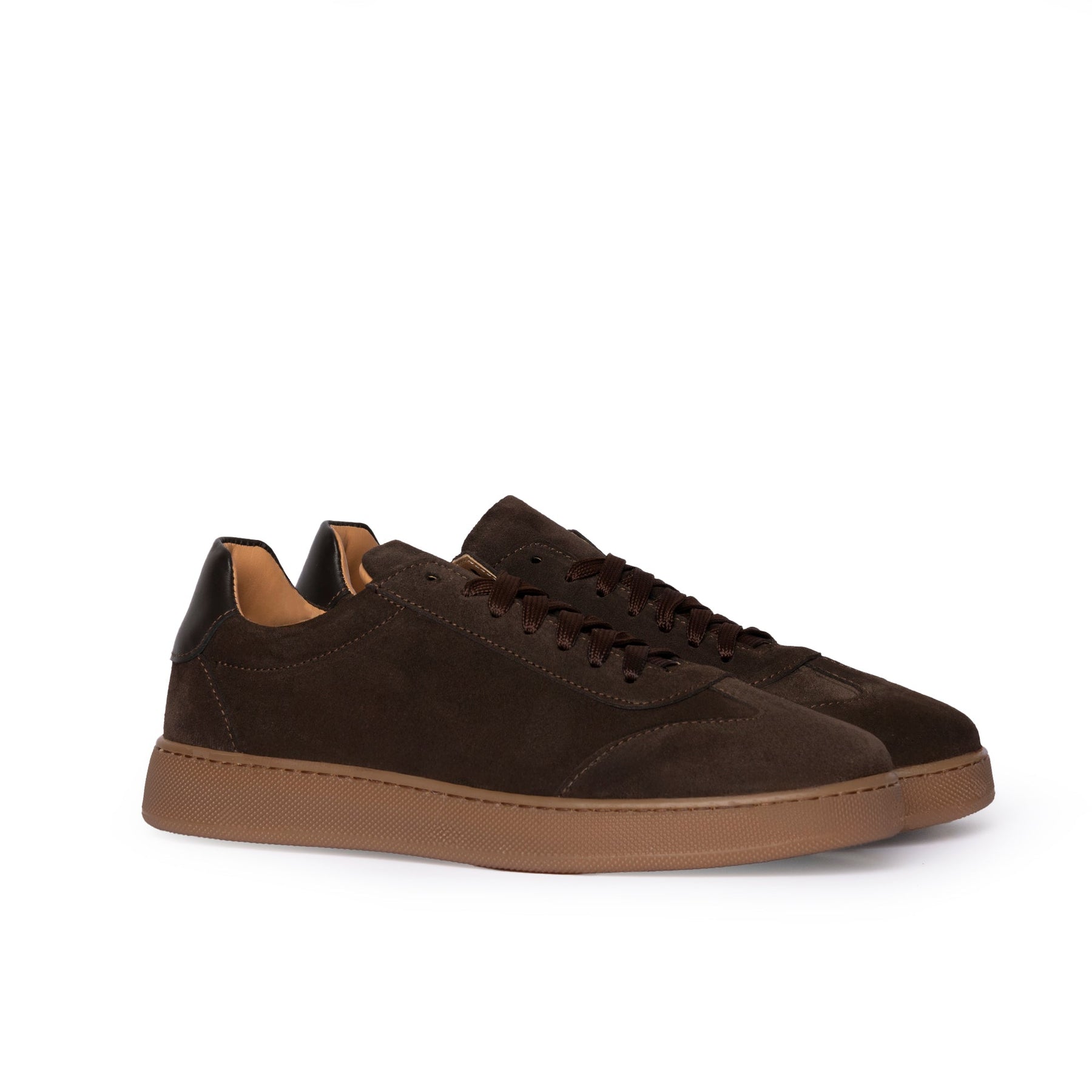 Fusion sneakers basse uomo in morbido camoscio