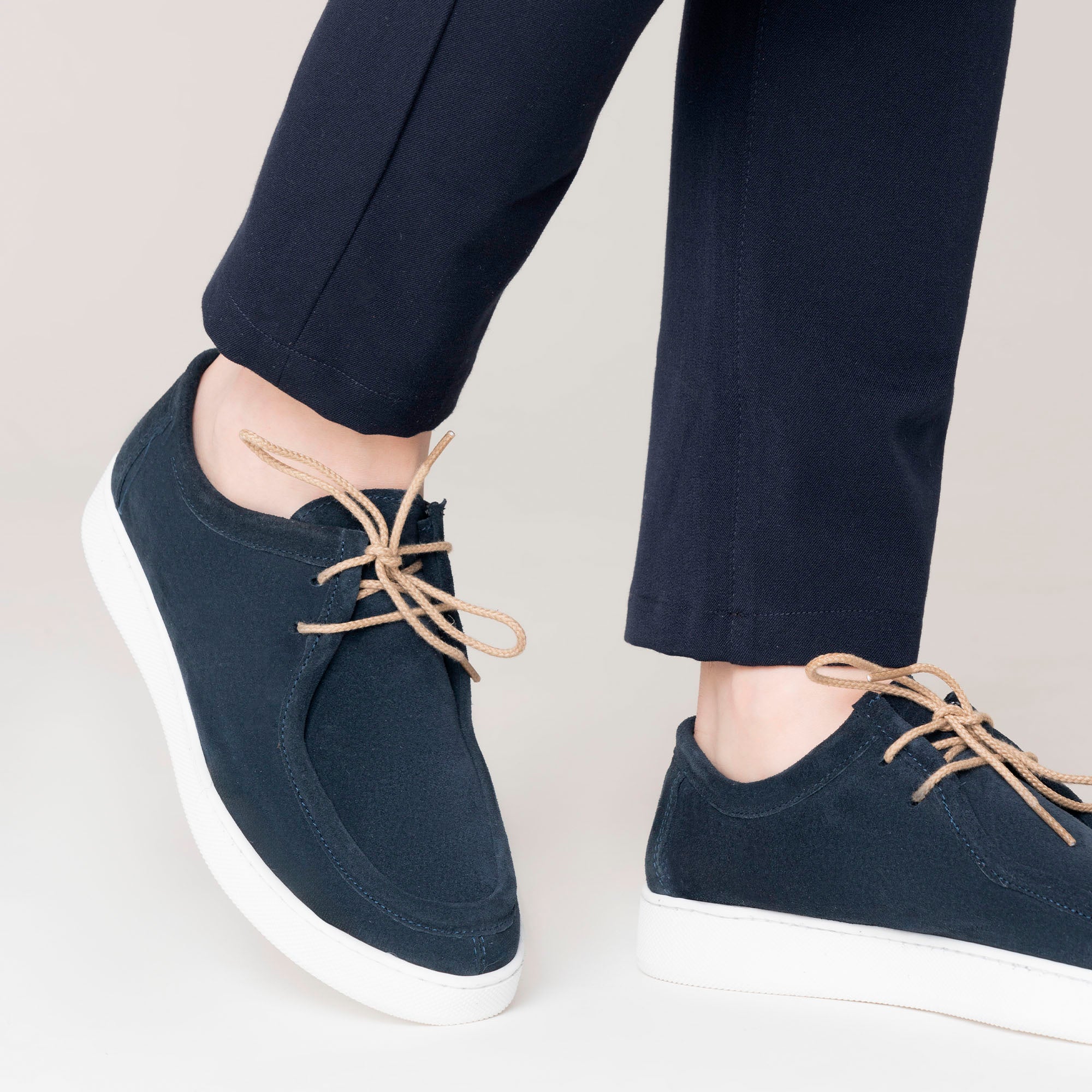 Frank Sneakers Uomo in Morbido Camoscio