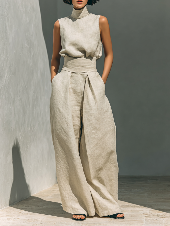 MARIA | TANK TOP & WIDE-LEG TROUSERS SET