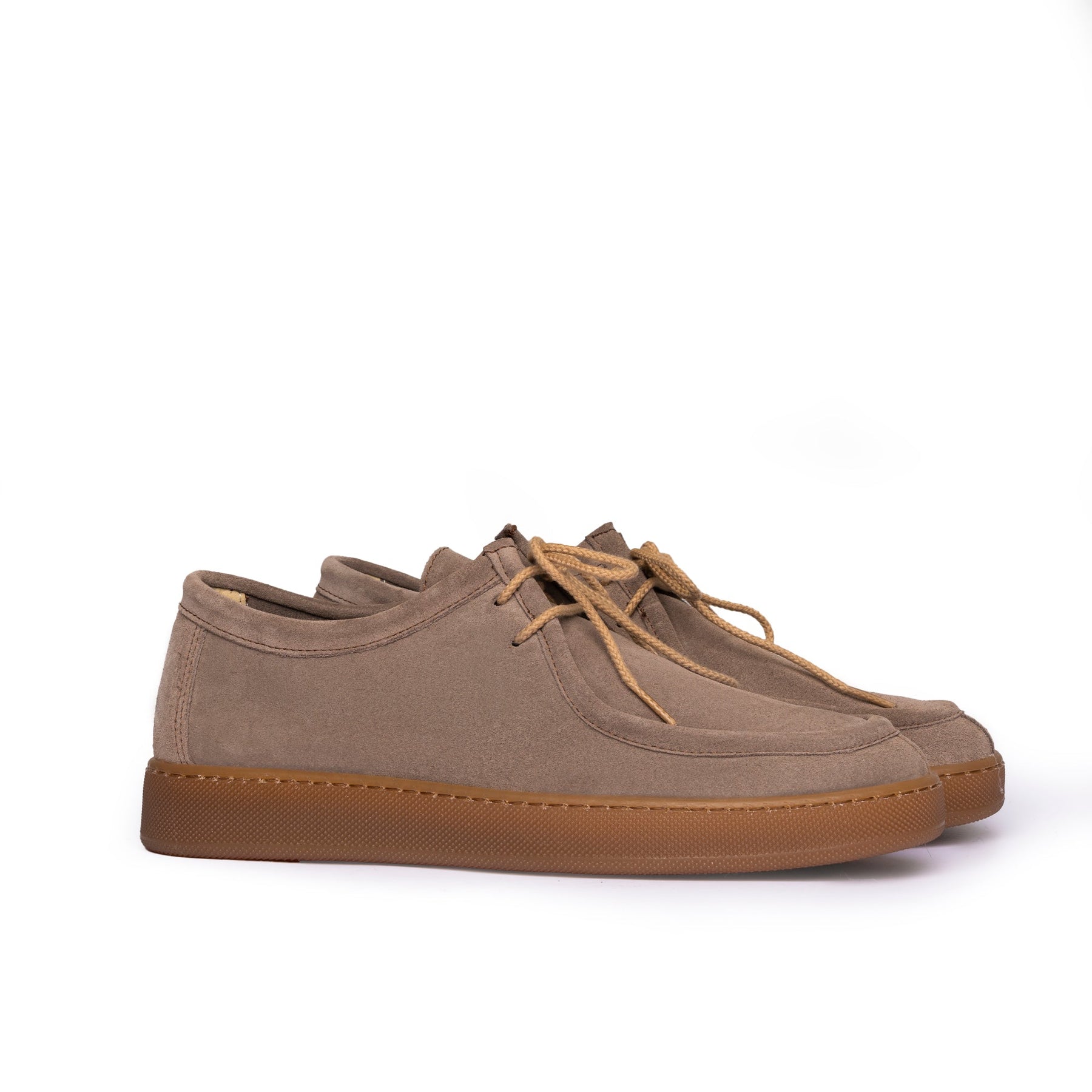 Frank Sneakers fondo ambra Uomo in Morbido Camoscio
