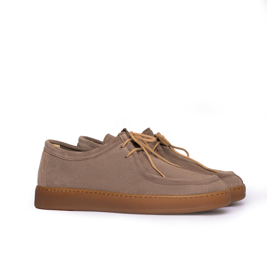 Frank Sneakers fondo ambra Uomo in Morbido Camoscio