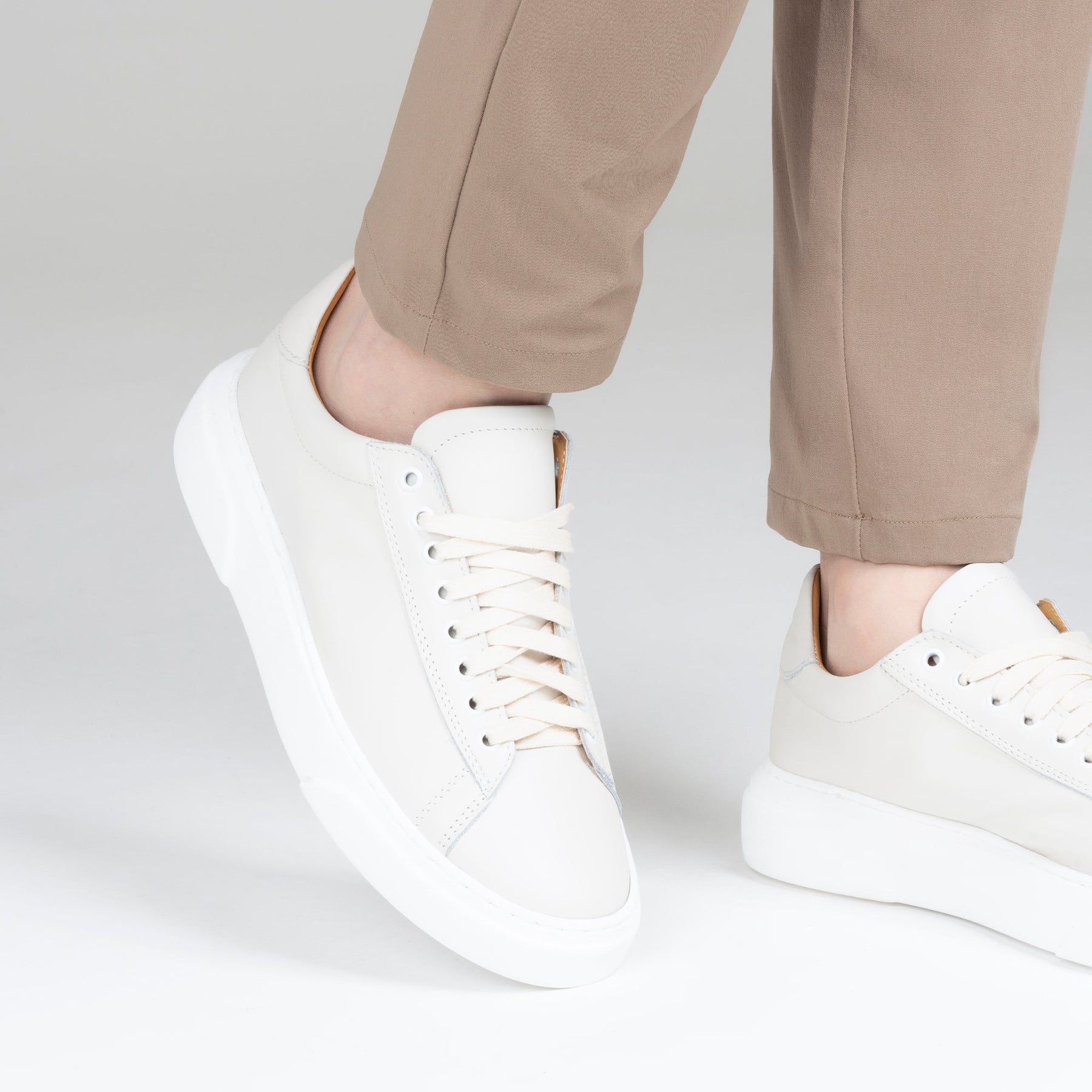 Sneakers basse Uomo Smith in Vera Pelle