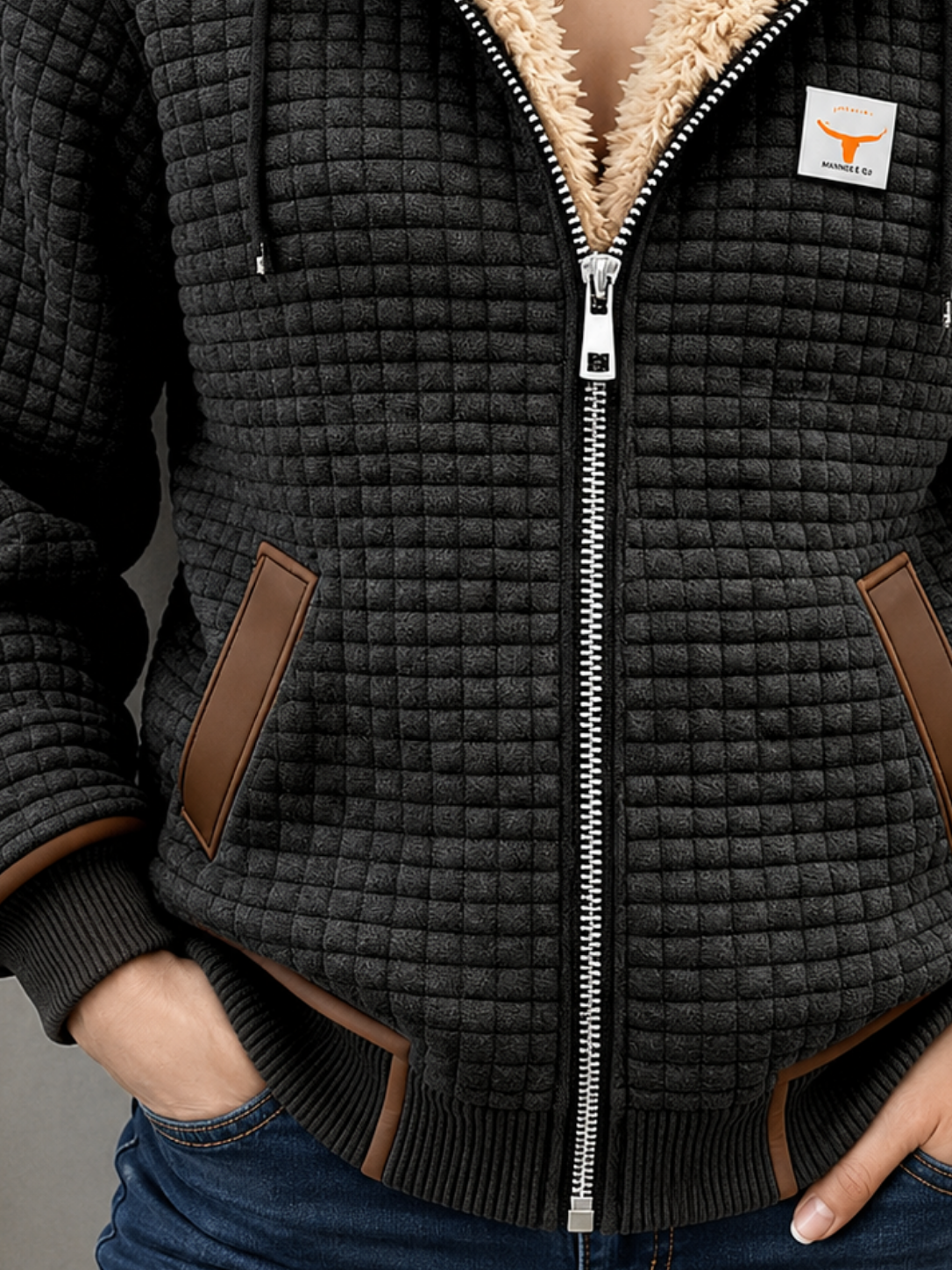 Edith | Women's Sherpa-Lined Quilted Jacket Full-Zip Hooded Fleece
