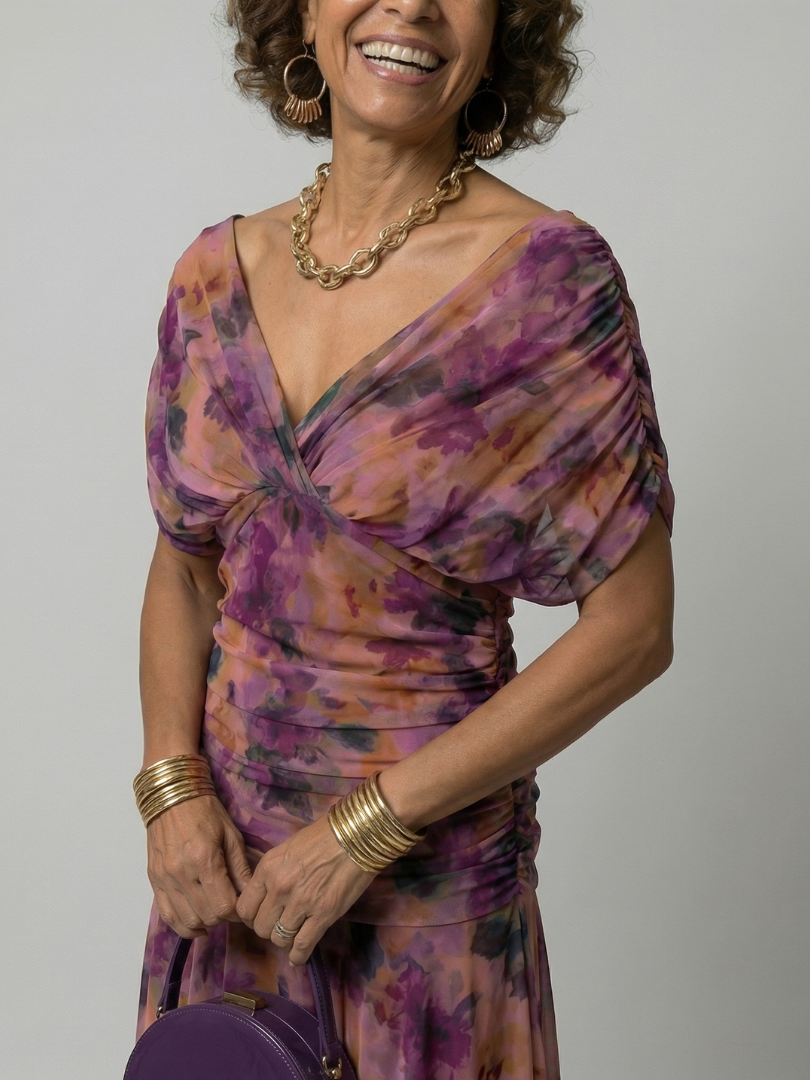 Calen | Abiti Midi Fluttuanti Off-Shoulder