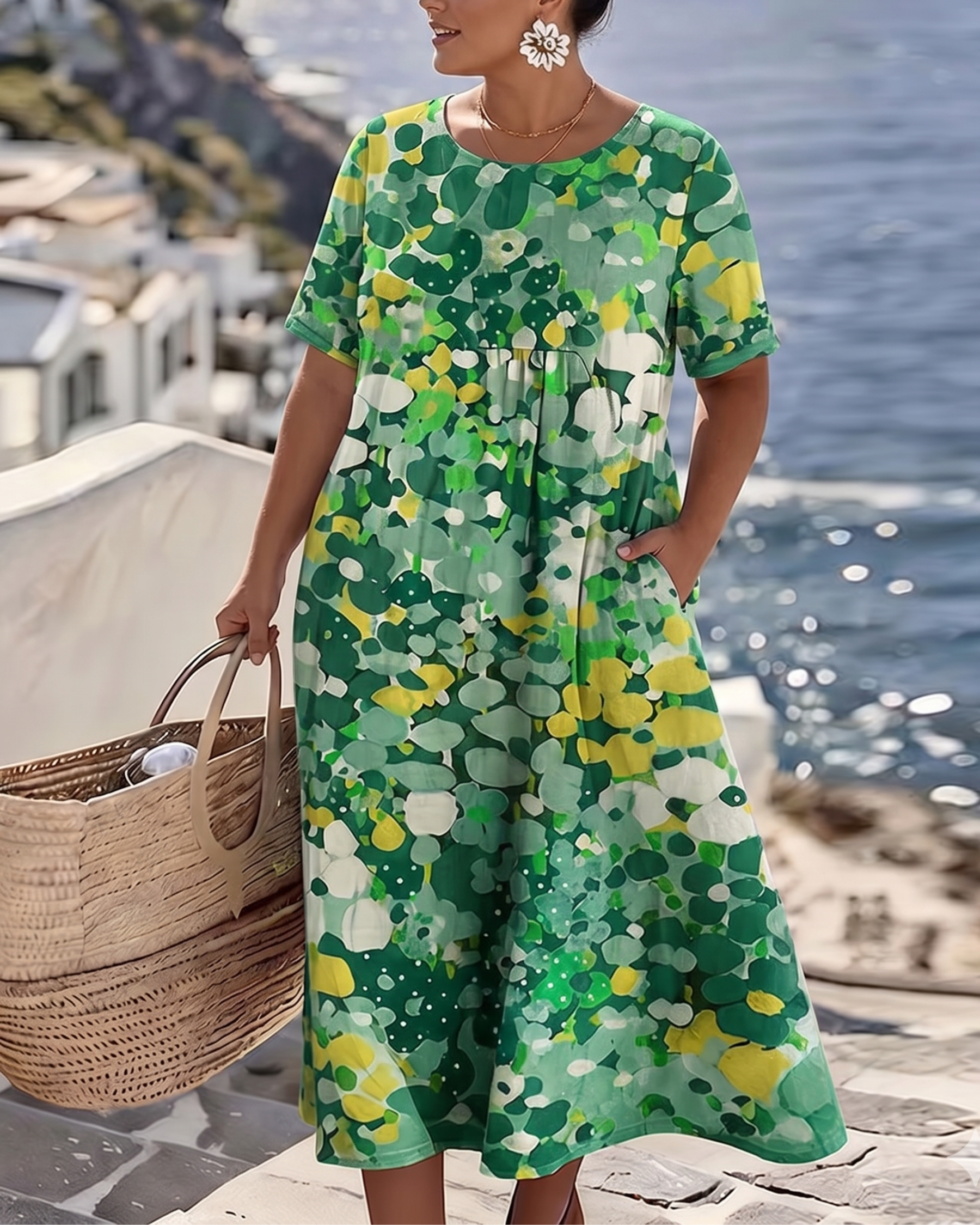 Adriana™ | Elegante Abito Midi Floreale Estivo