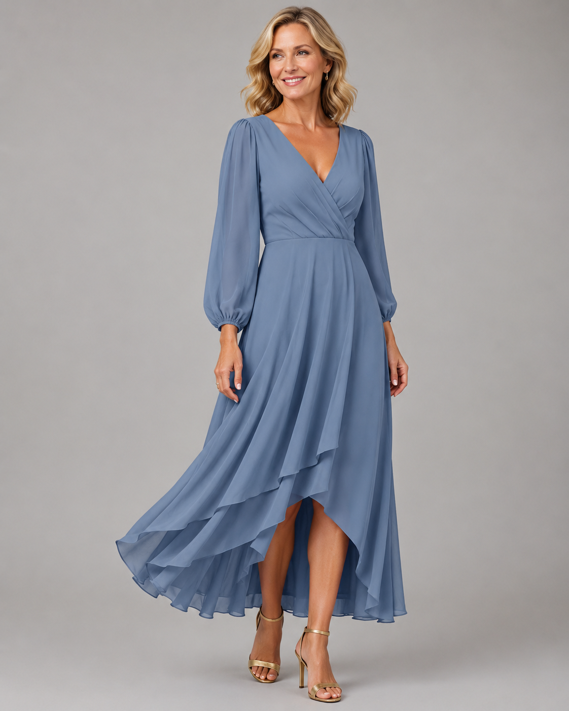 Mia™ | Elegante Abito Lungo con Scollo a V