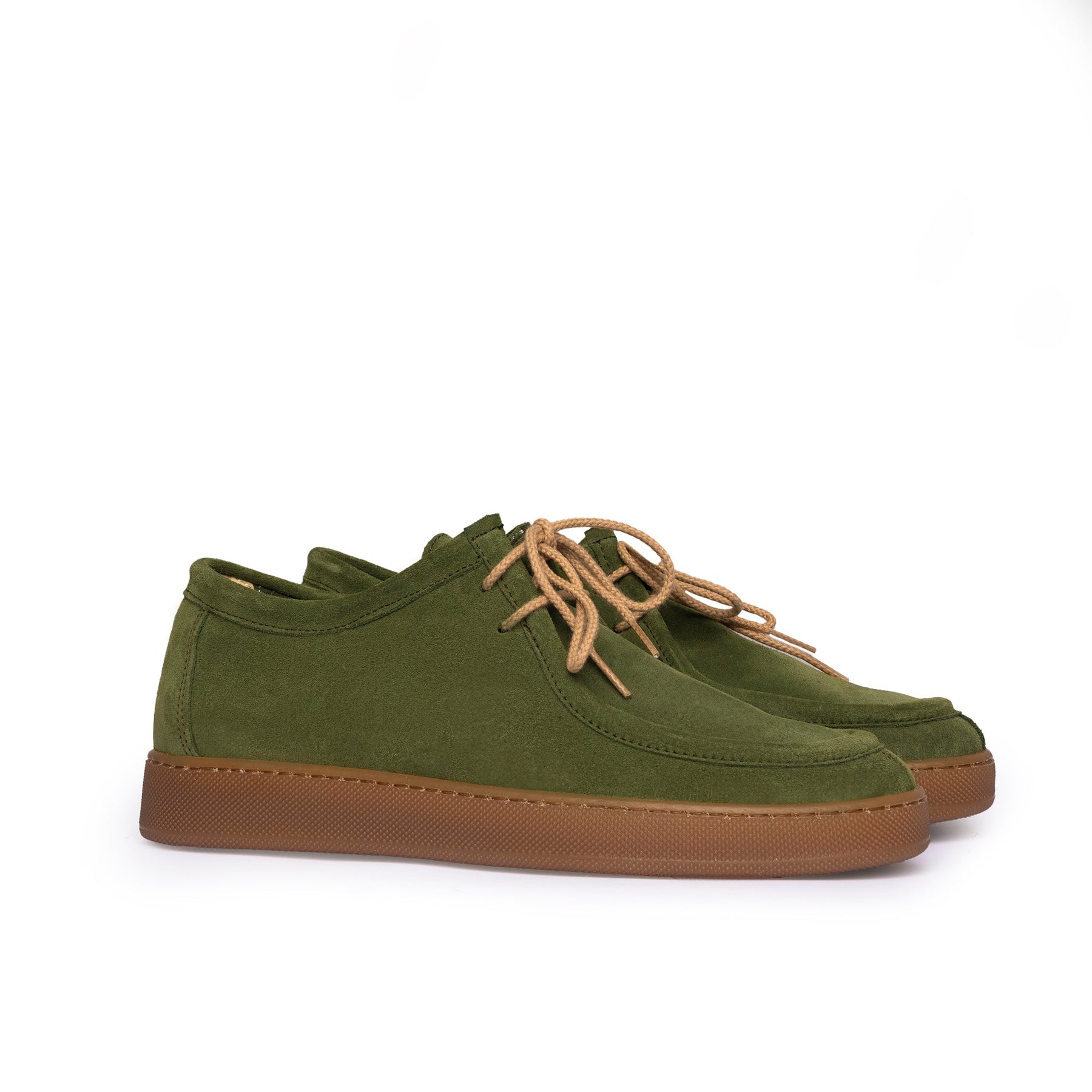 Frank Sneakers fondo ambra Uomo in Morbido Camoscio