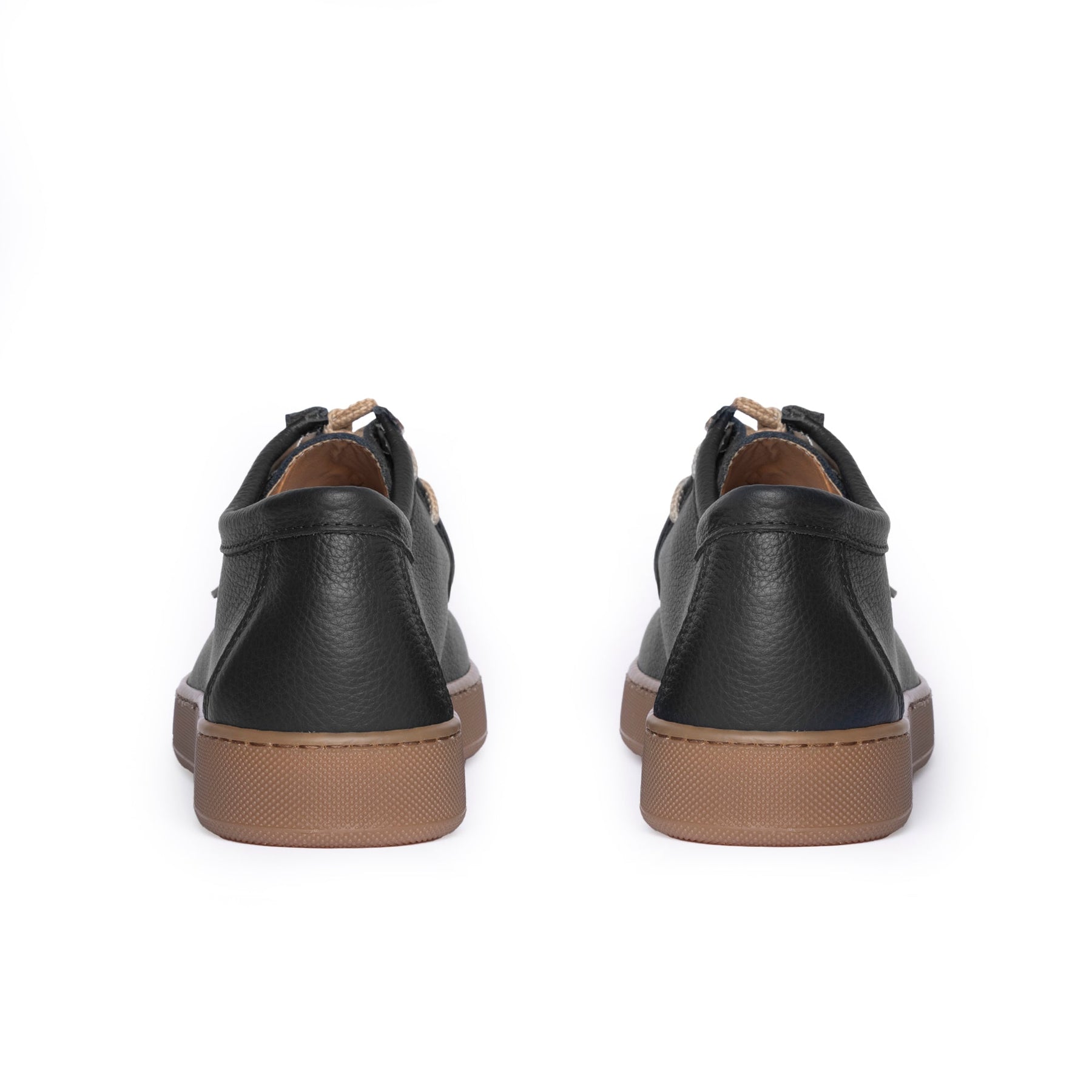 Frank Sneakers fondo ambra uomo in pelle bottolata