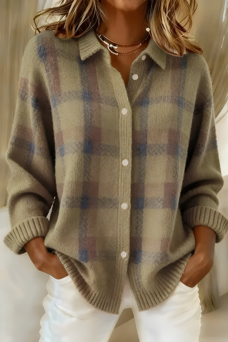 ANNA | CARDIGAN A RIGHE IN MAGLIA