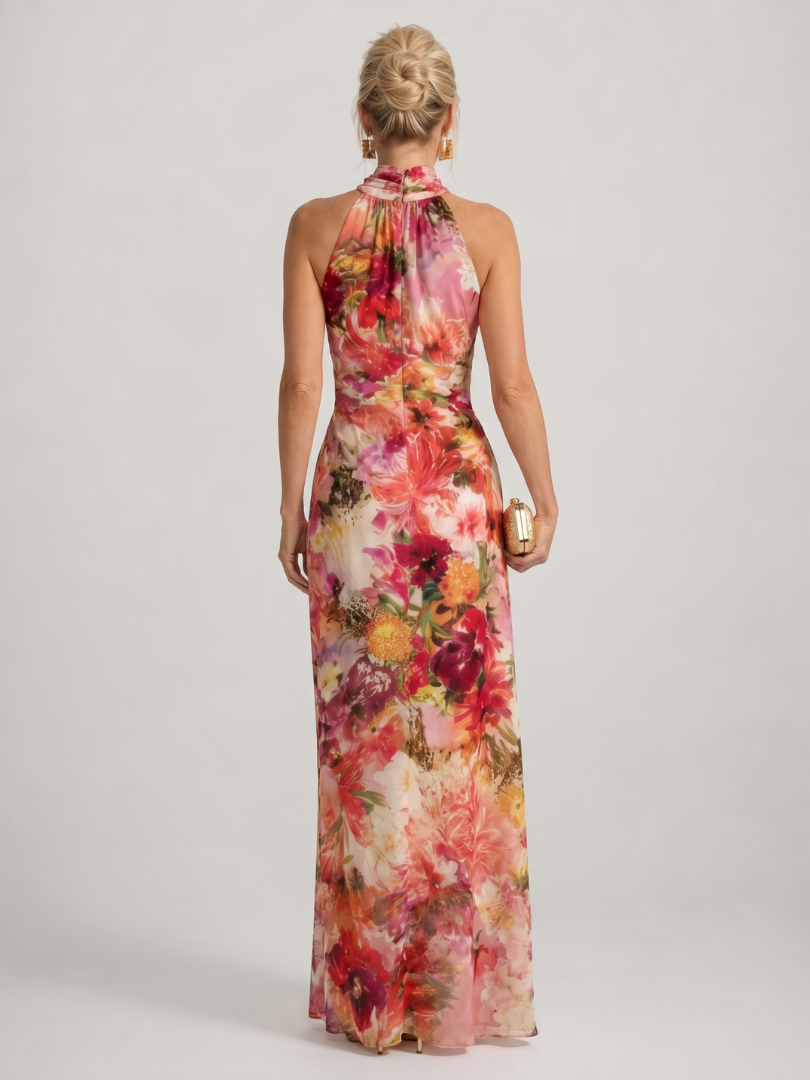 Elisabetta | Abito Maxi con Stampa Floreale