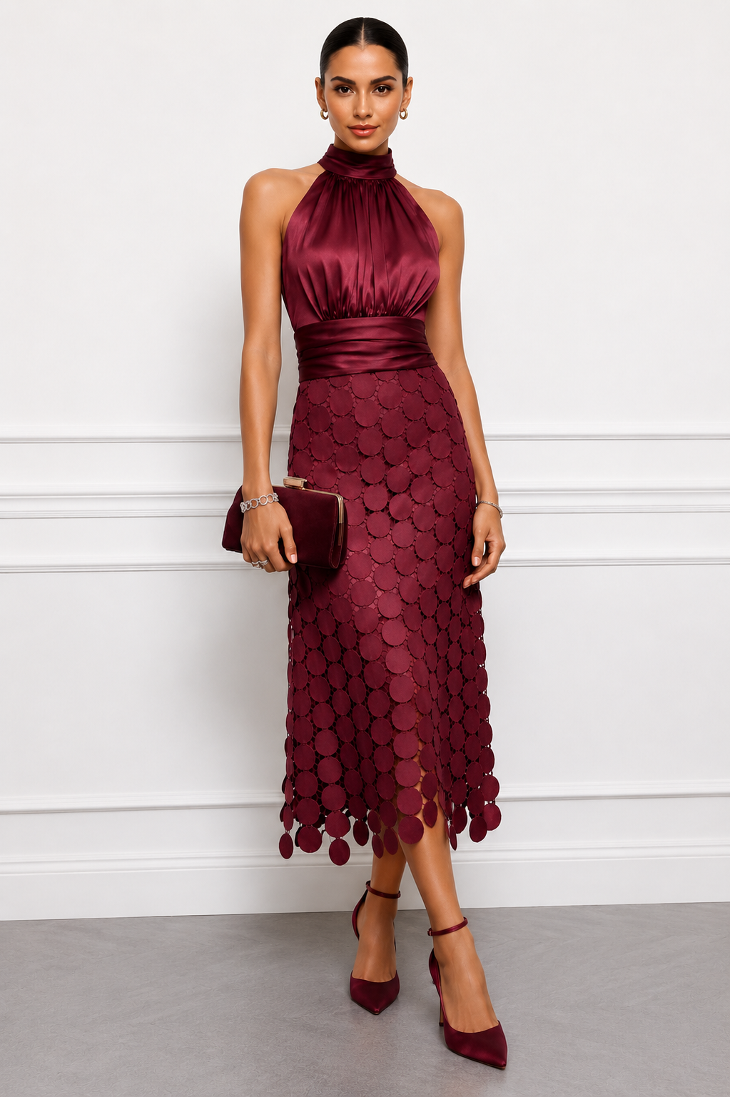 Irène | Abito Midi con Scollo Halter