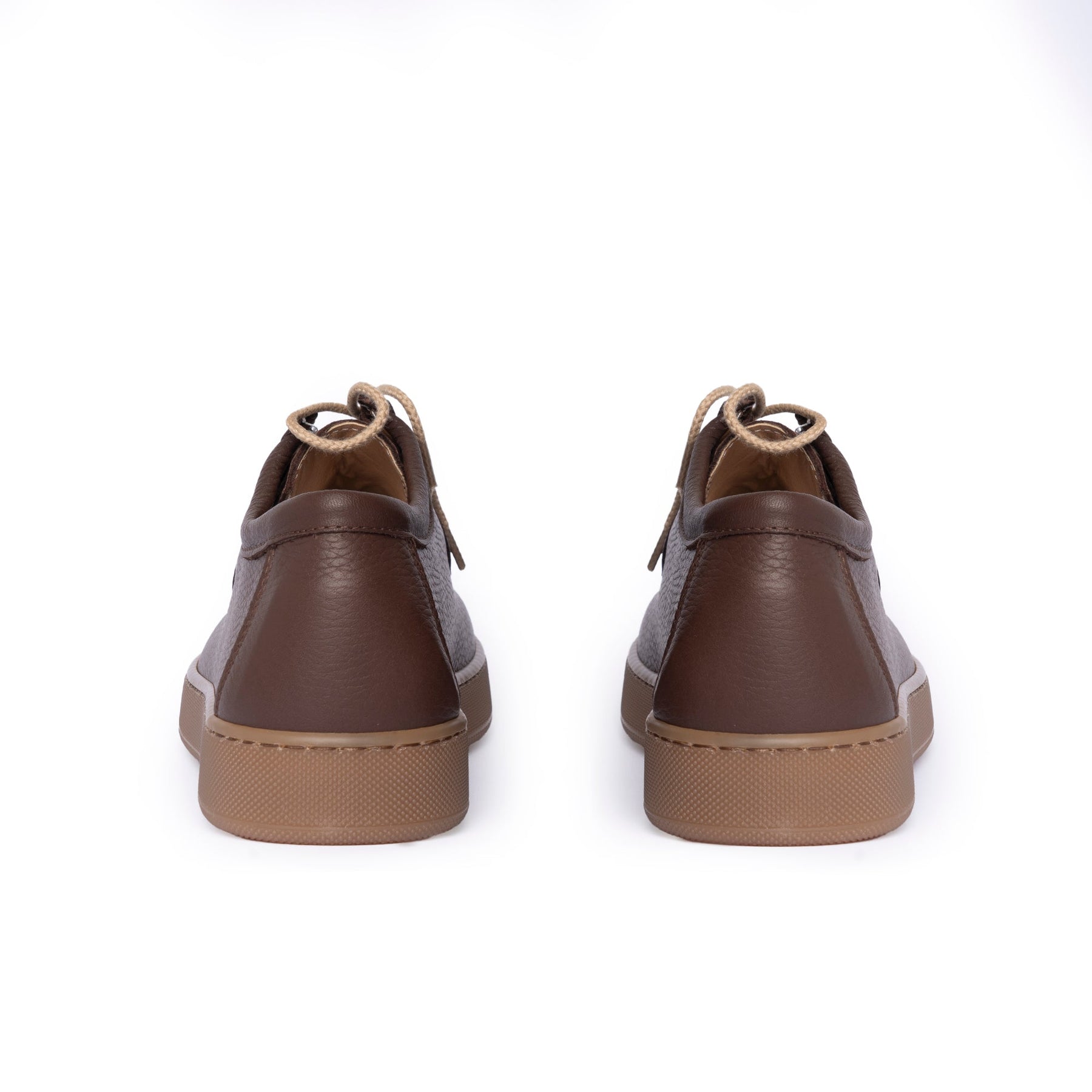 Frank Sneakers fondo ambra uomo in pelle bottolata