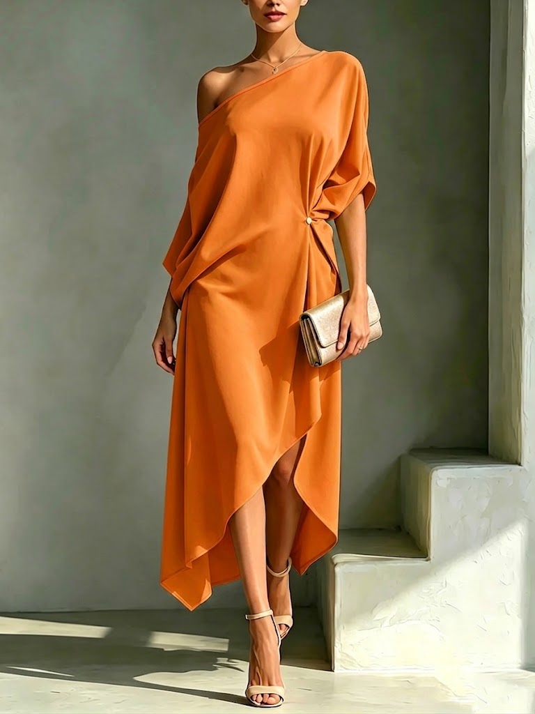 Giulia | Vestito elegante asimmetrico
