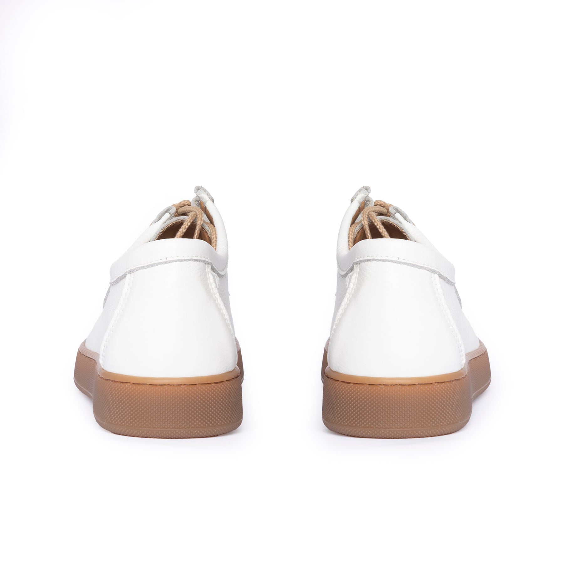 Frank Sneakers fondo ambra uomo in pelle bottolata