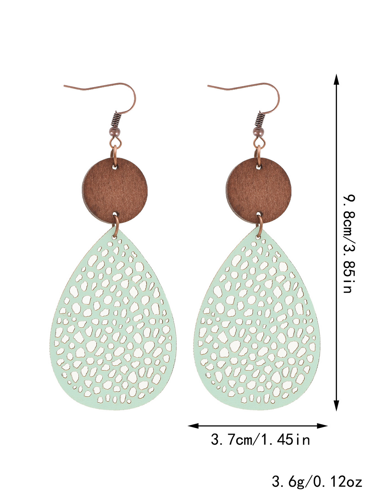 Eliana - Vintage Style Hollow-Out PU Leather Drop Earrings