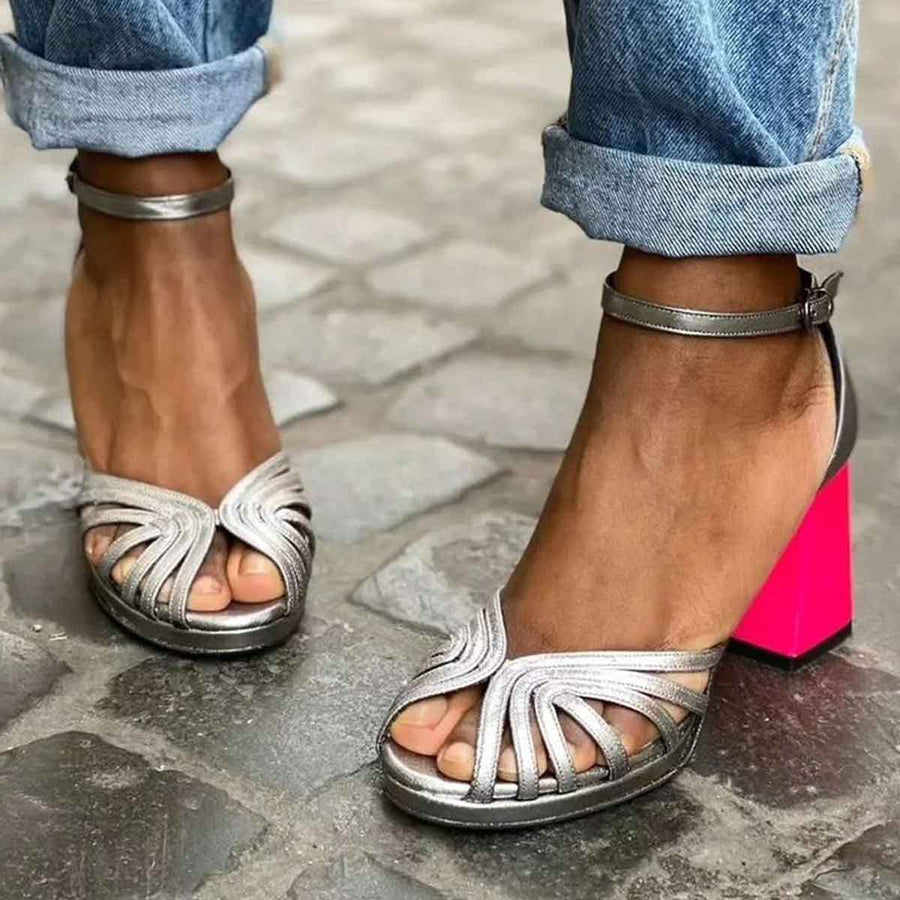 Marcella™ | Sandali con Tacco Lucido