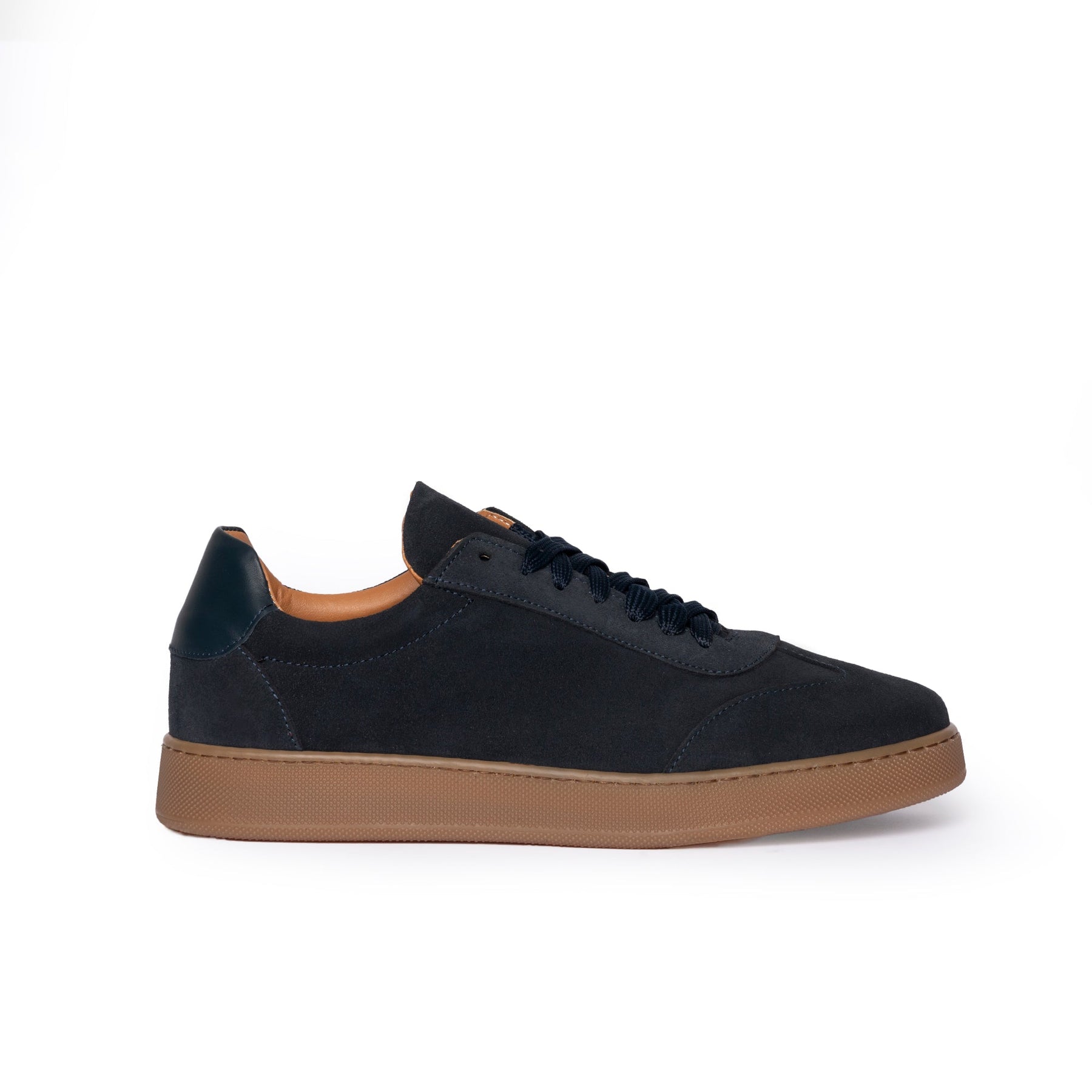 Fusion sneakers basse uomo in morbido camoscio
