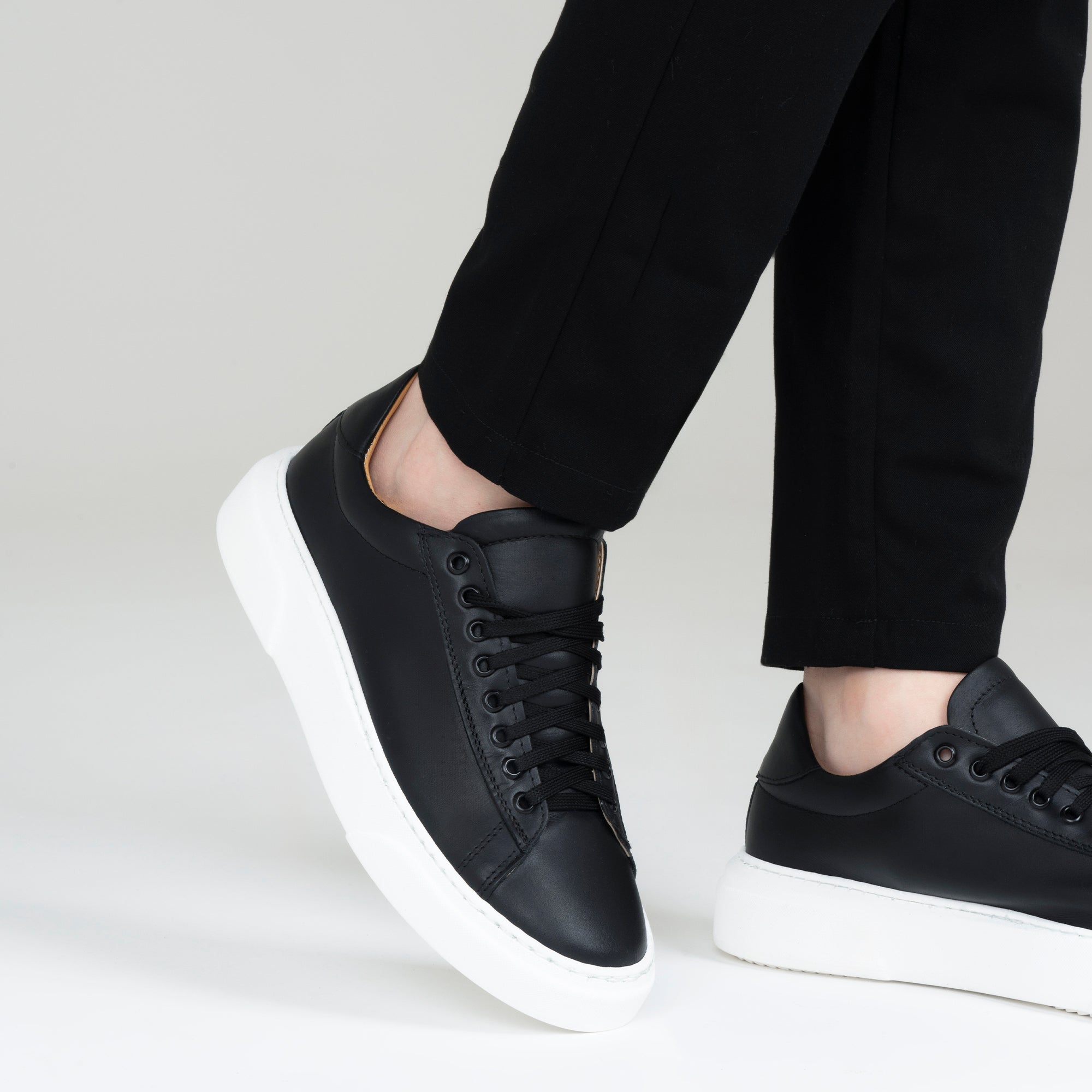 Sneakers basse Uomo Smith in Vera Pelle
