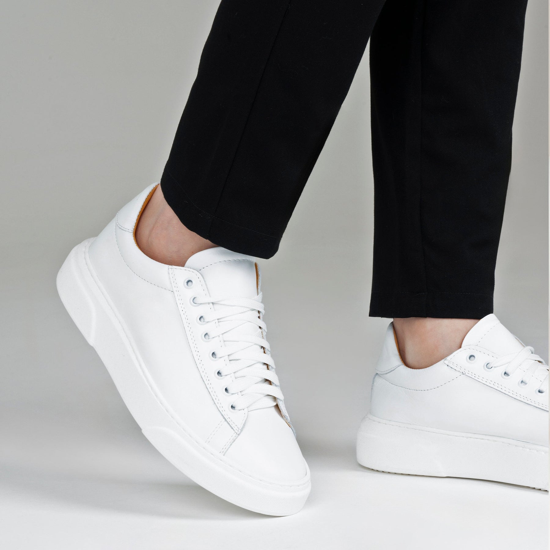 Sneakers basse Uomo Smith in Vera Pelle