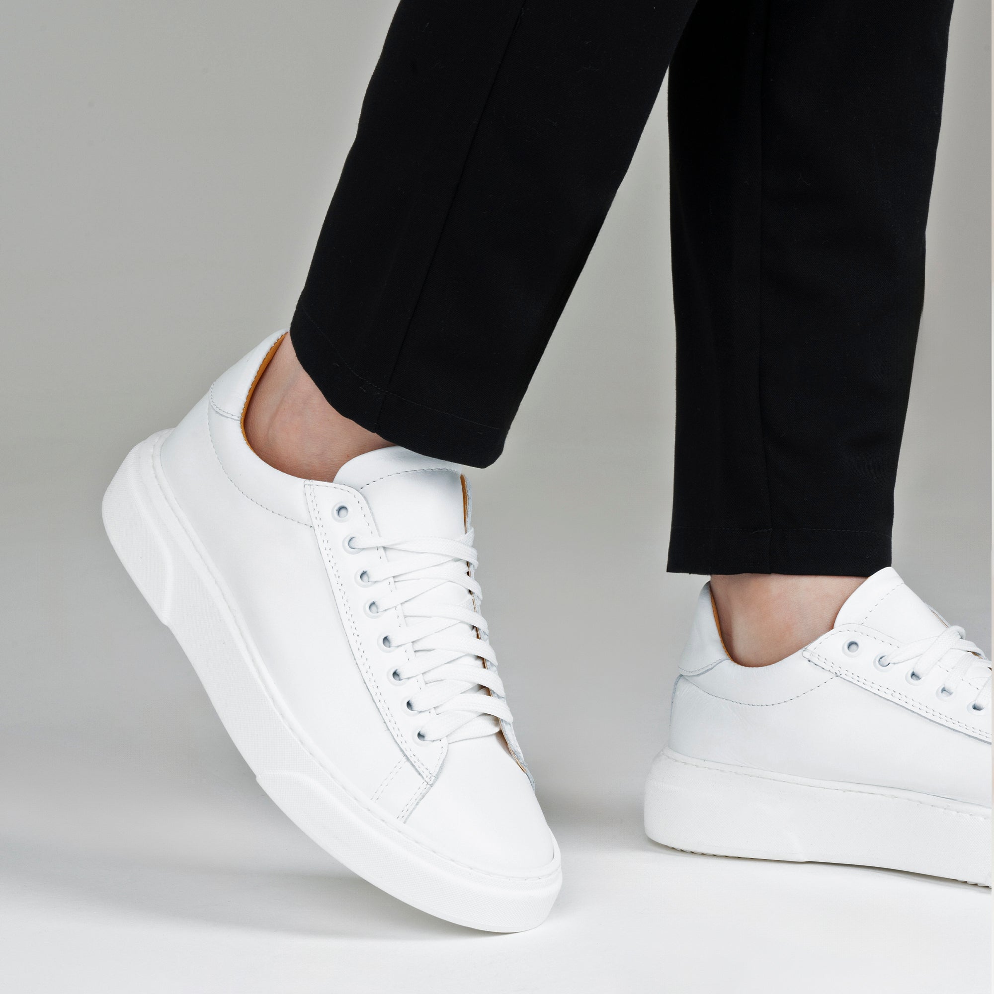 Sneakers basse Uomo Smith in Vera Pelle