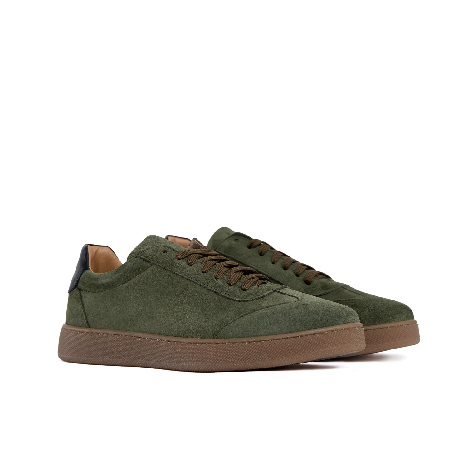Fusion sneakers basse uomo in morbido camoscio