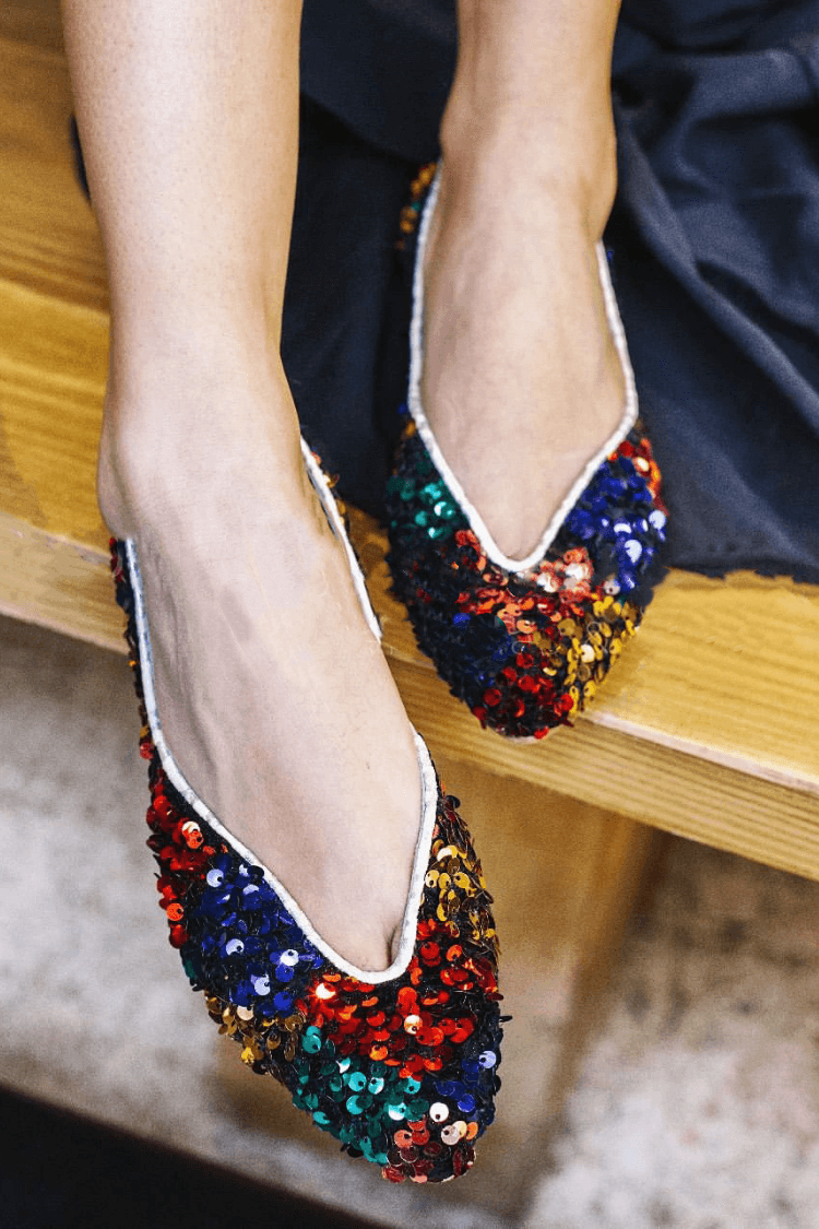 Ballerine slip-on Multicolore con scollo a V [Pre-Order]