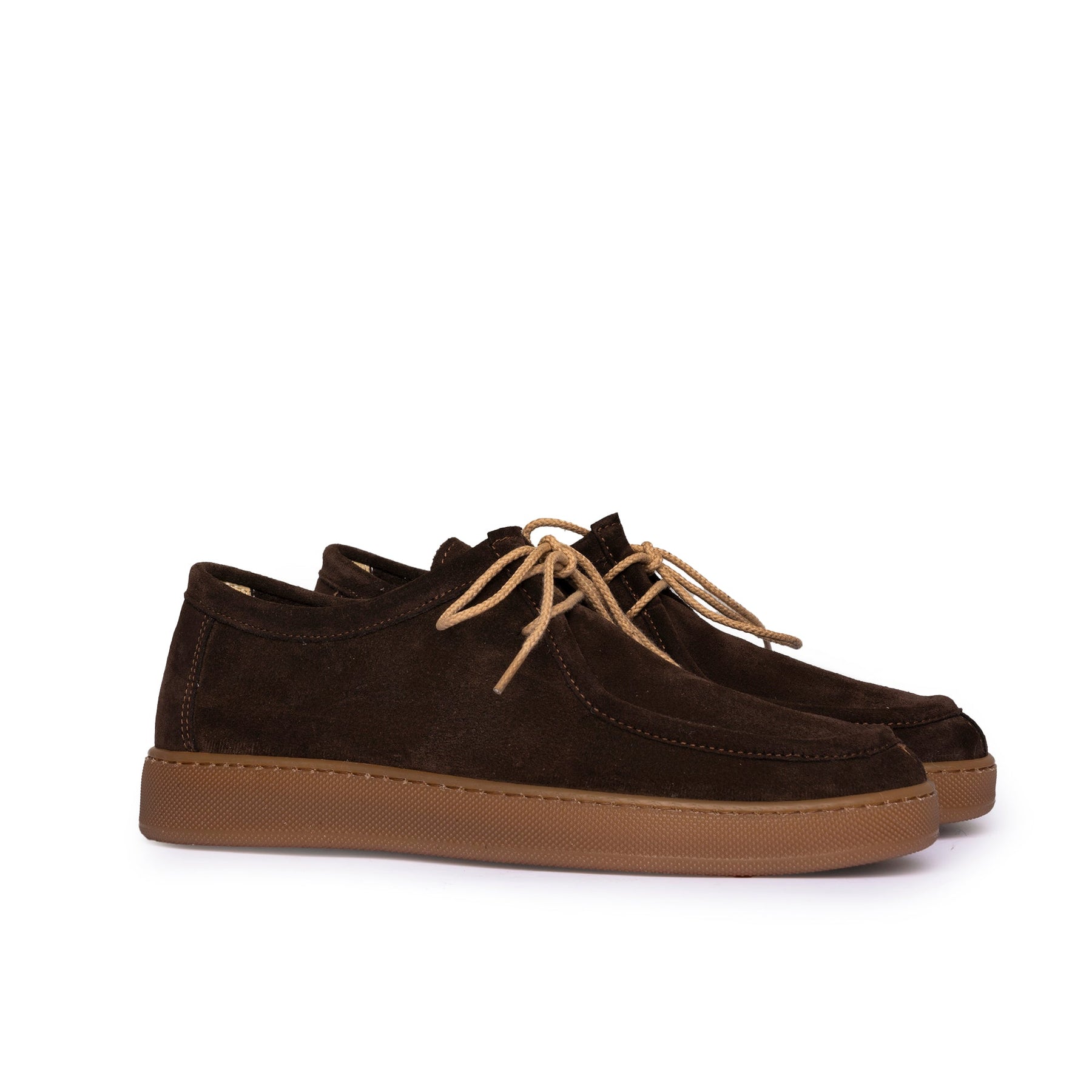 Frank Sneakers fondo ambra Uomo in Morbido Camoscio