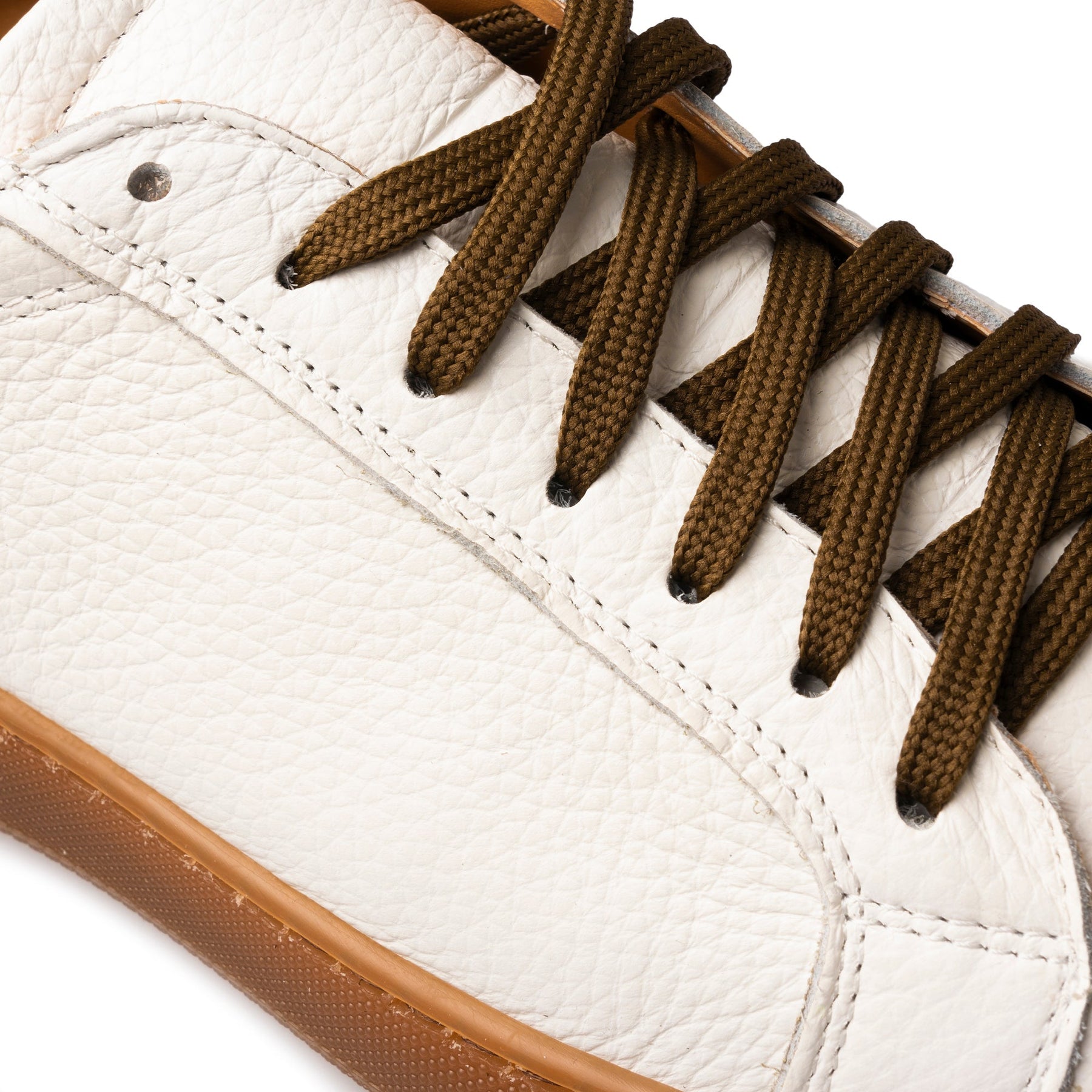 Motion SNEAKERS BASSE UOMO IN VERA PELLE BOTTALATA FONDO AMBRA