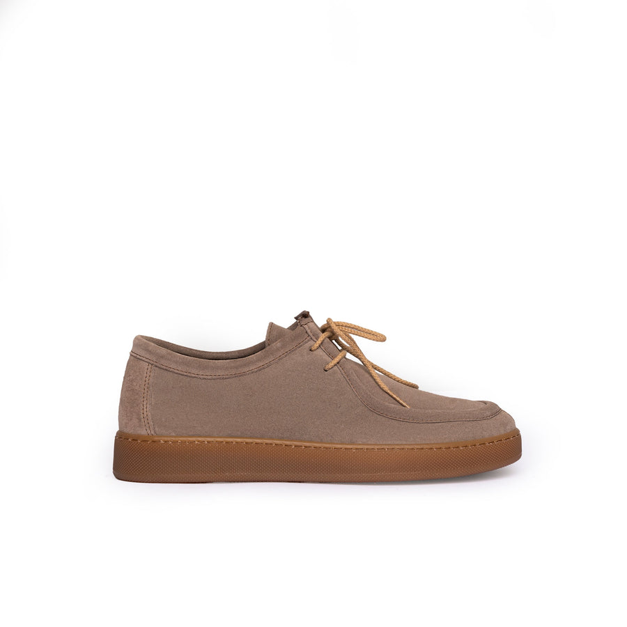 Frank Sneakers fondo ambra Uomo in Morbido Camoscio
