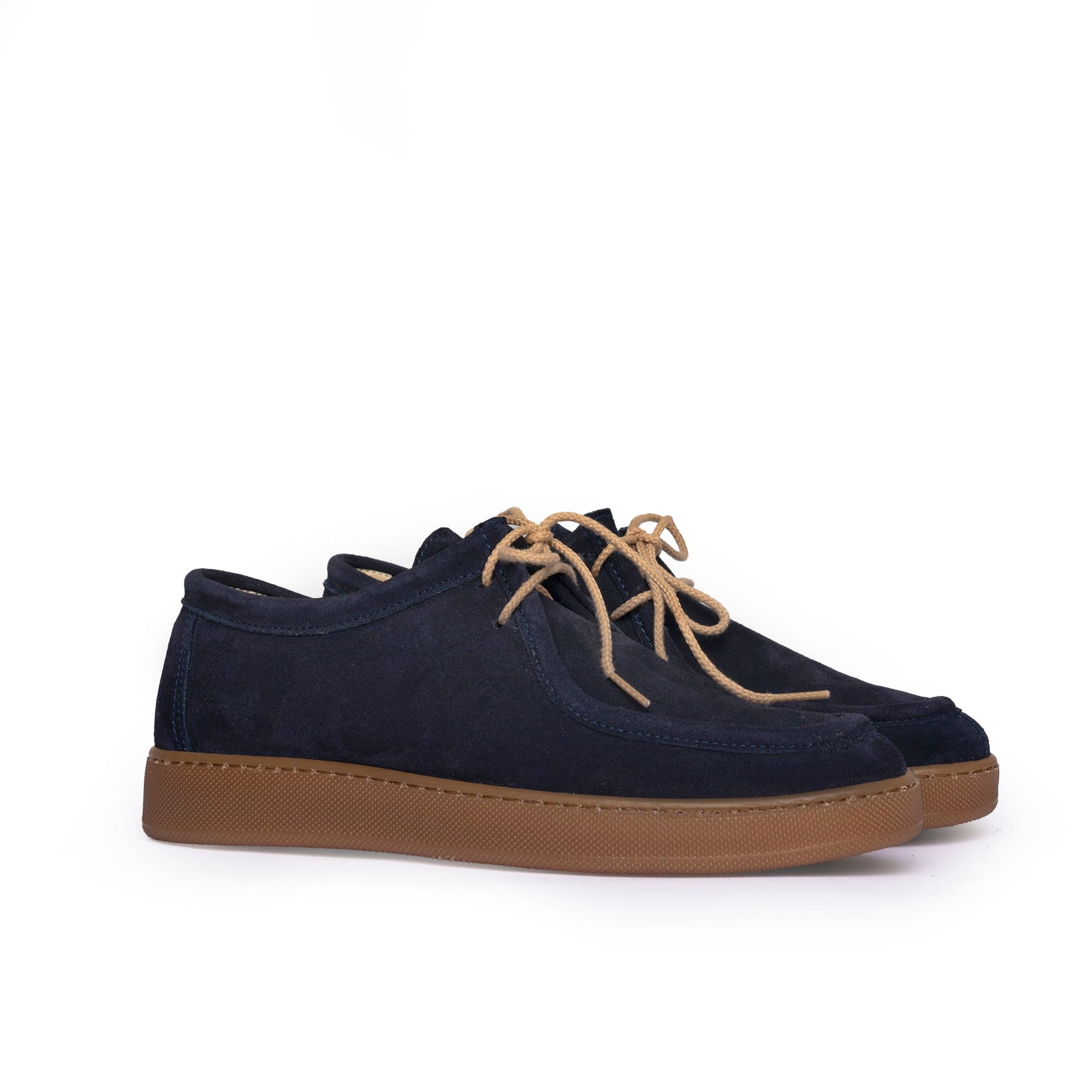 Frank Sneakers fondo ambra Uomo in Morbido Camoscio
