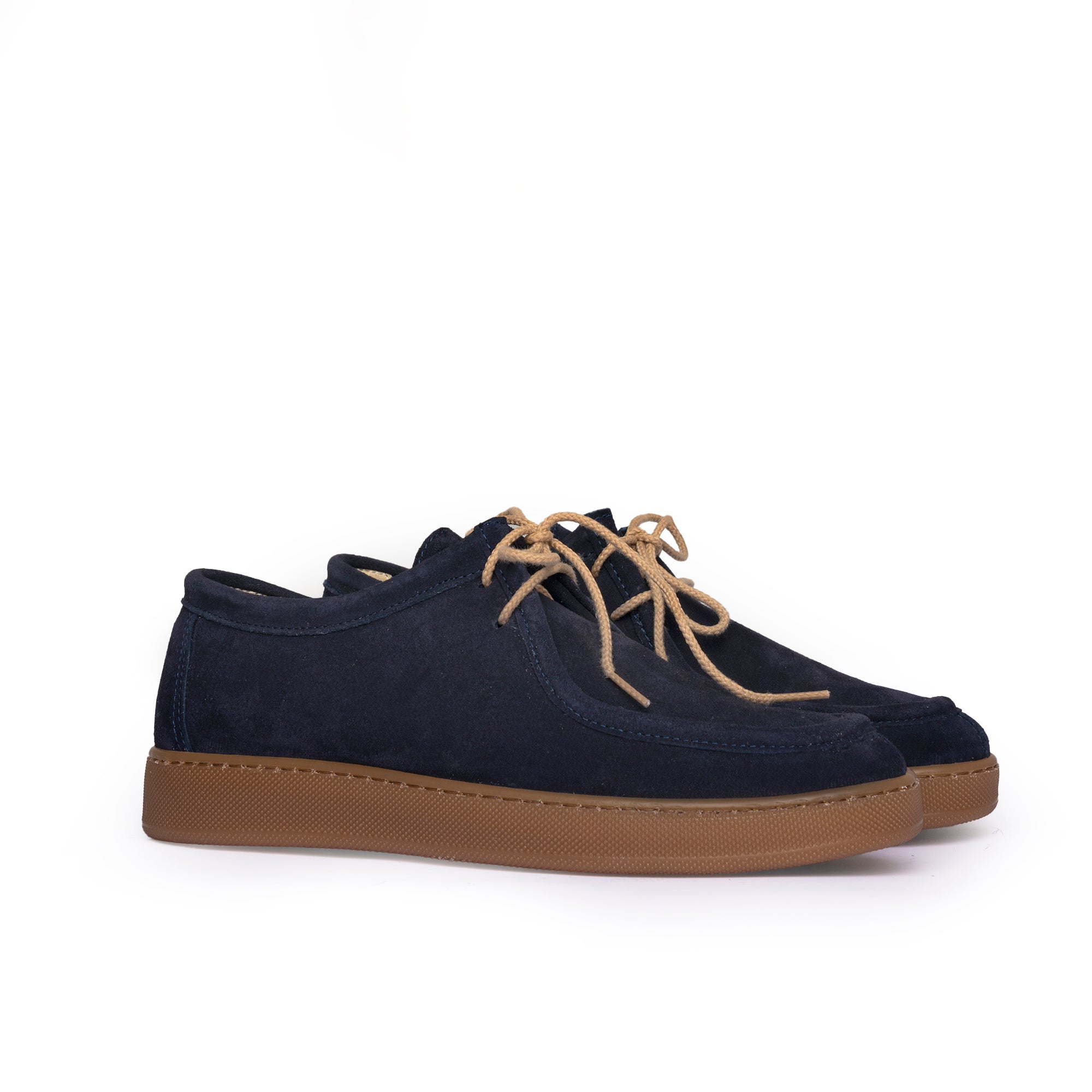 Frank Sneakers fondo ambra Uomo in Morbido Camoscio