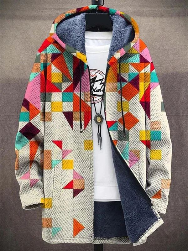 Adriana™ | Art-Inspired Hooded Cardigan
